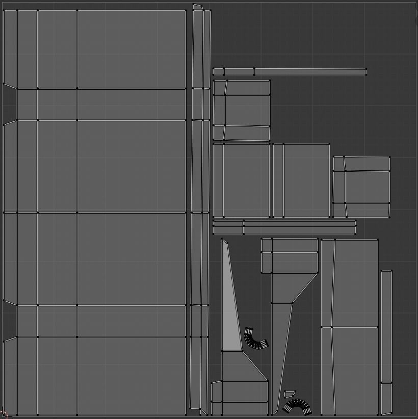 Concrete barriers - PBR Game Ready model Low-poly 3D model_31