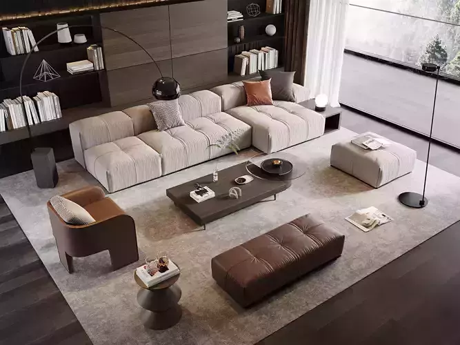 Modern and fashionable sofa combination