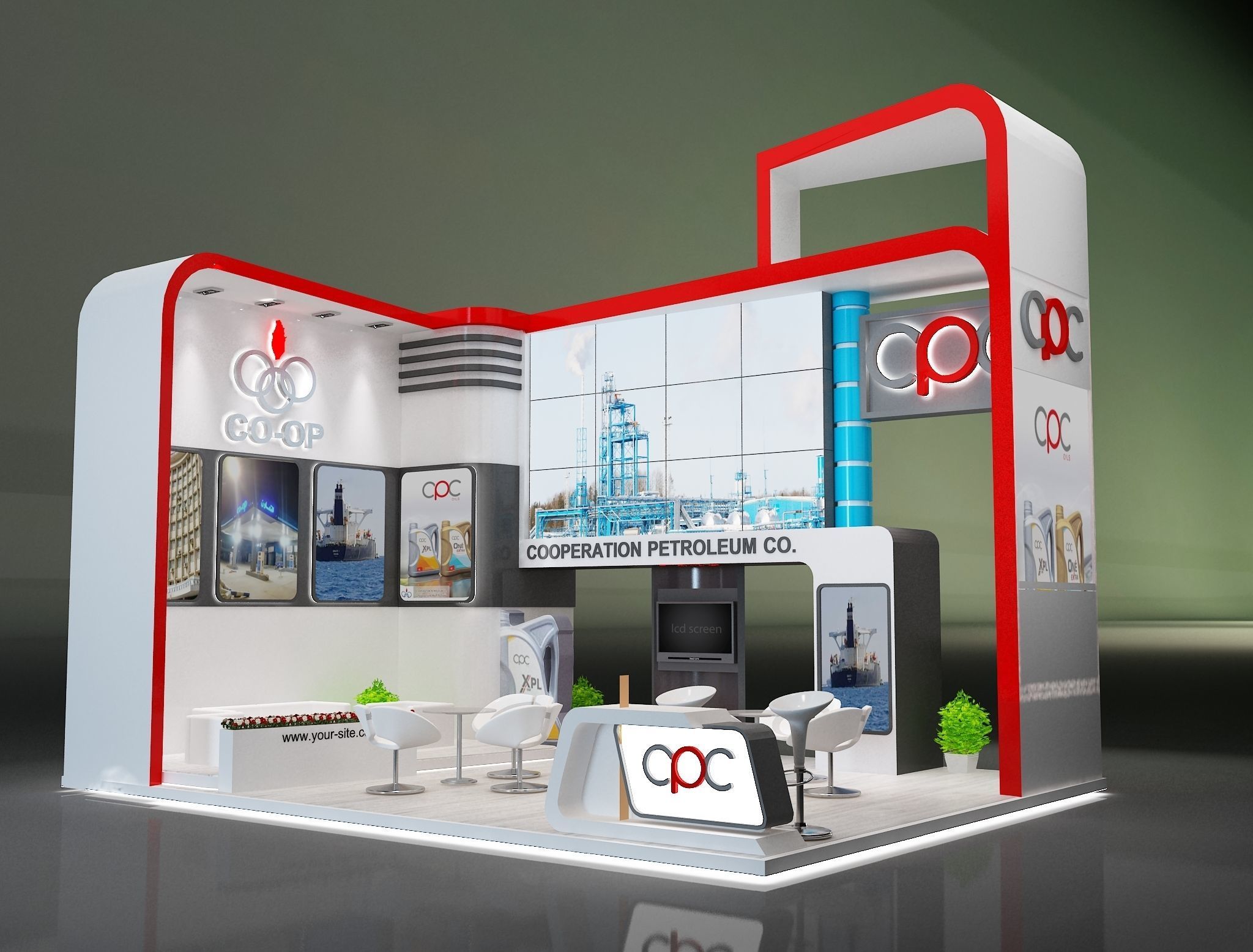 Booth Exhibition Stand a229a 3D model_1