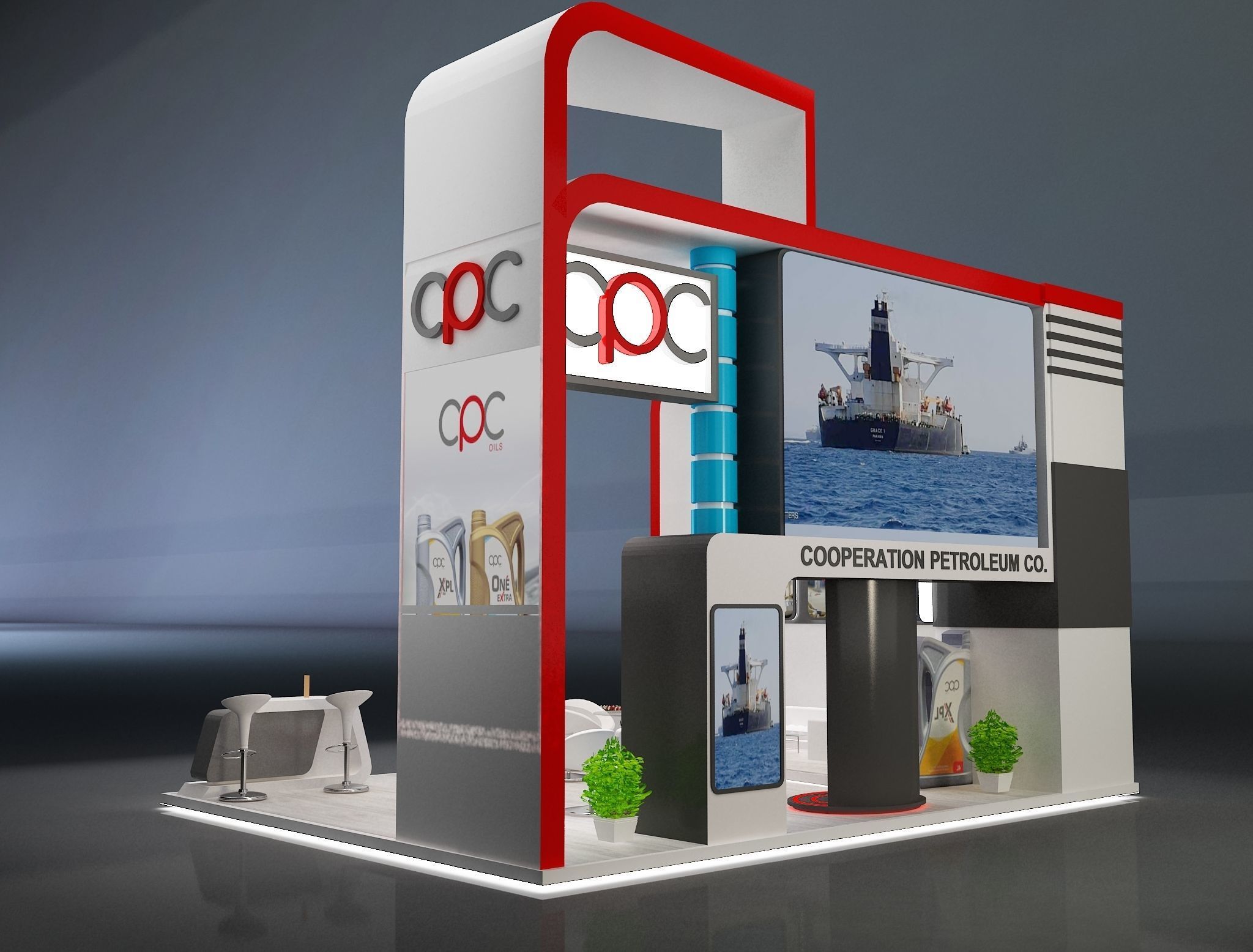 Booth Exhibition Stand a229a 3D model_4