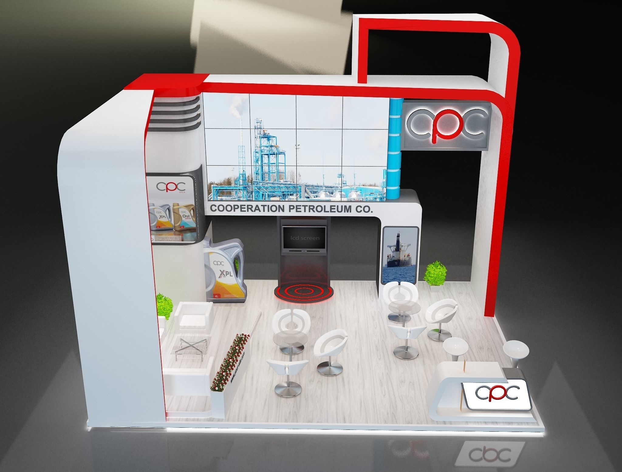 Booth Exhibition Stand a229a 3D model_3