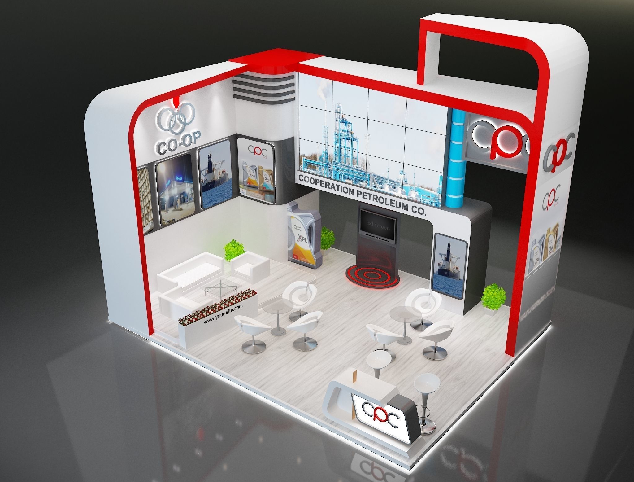 Booth Exhibition Stand a229a 3D model_7