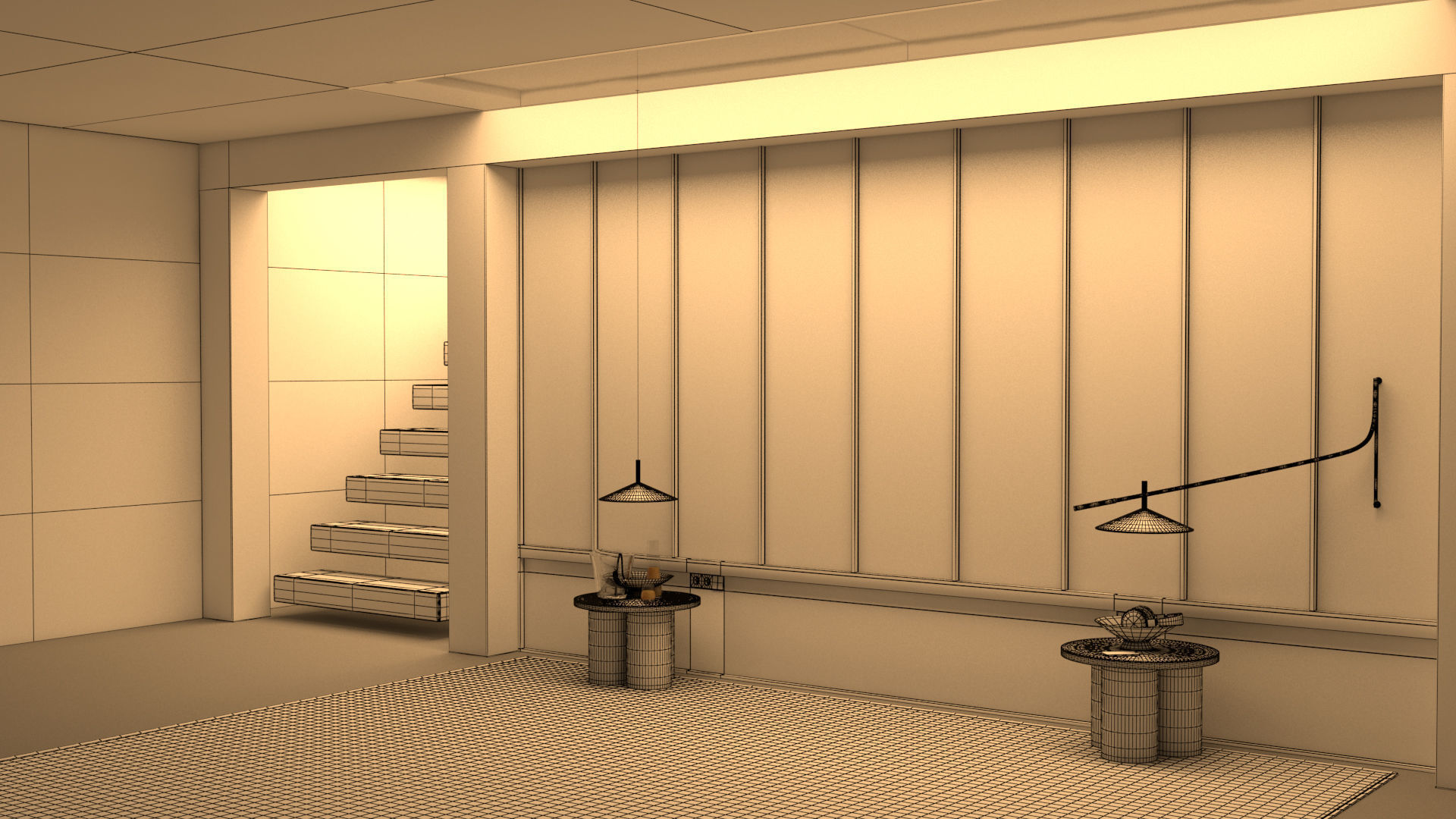 laos Wall Composite 3D model_6