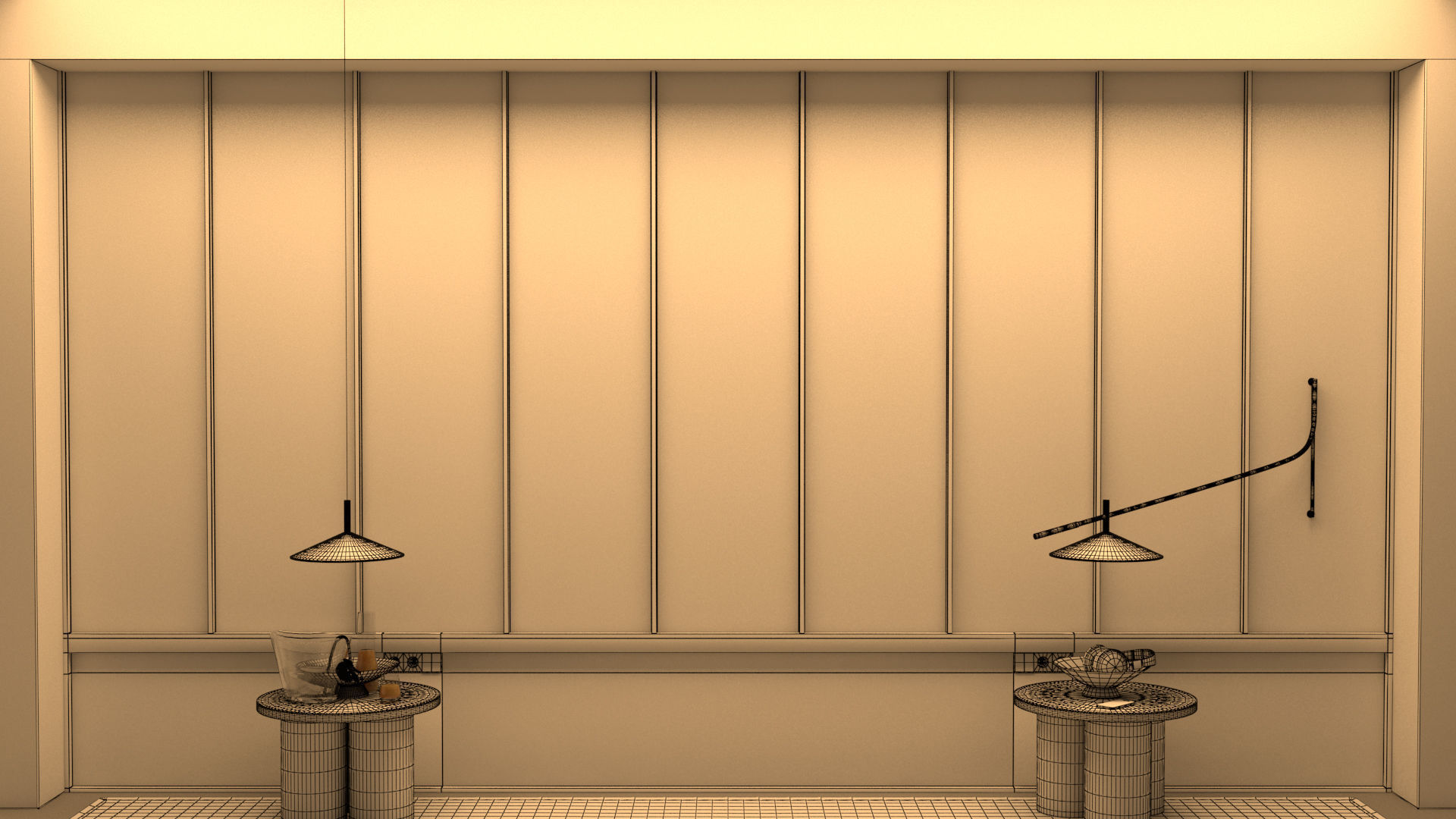 laos Wall Composite 3D model_7