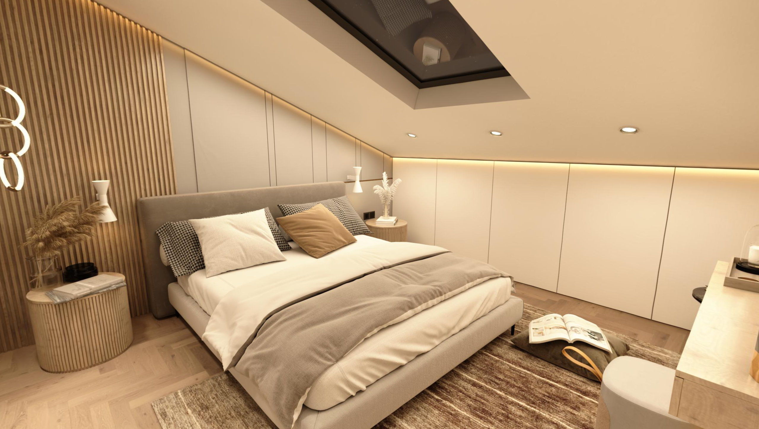 ATTIC ROOM MODERN VILLA 360 VIEW Low-poly 3D model_3