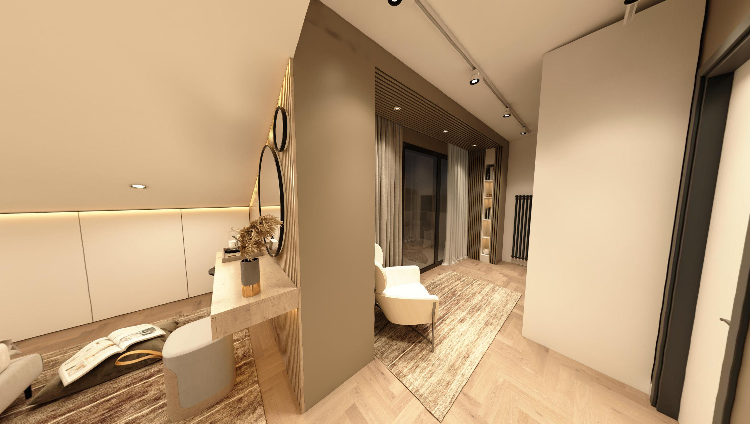 ATTIC ROOM MODERN VILLA 360 VIEW Low-poly 3D model_13