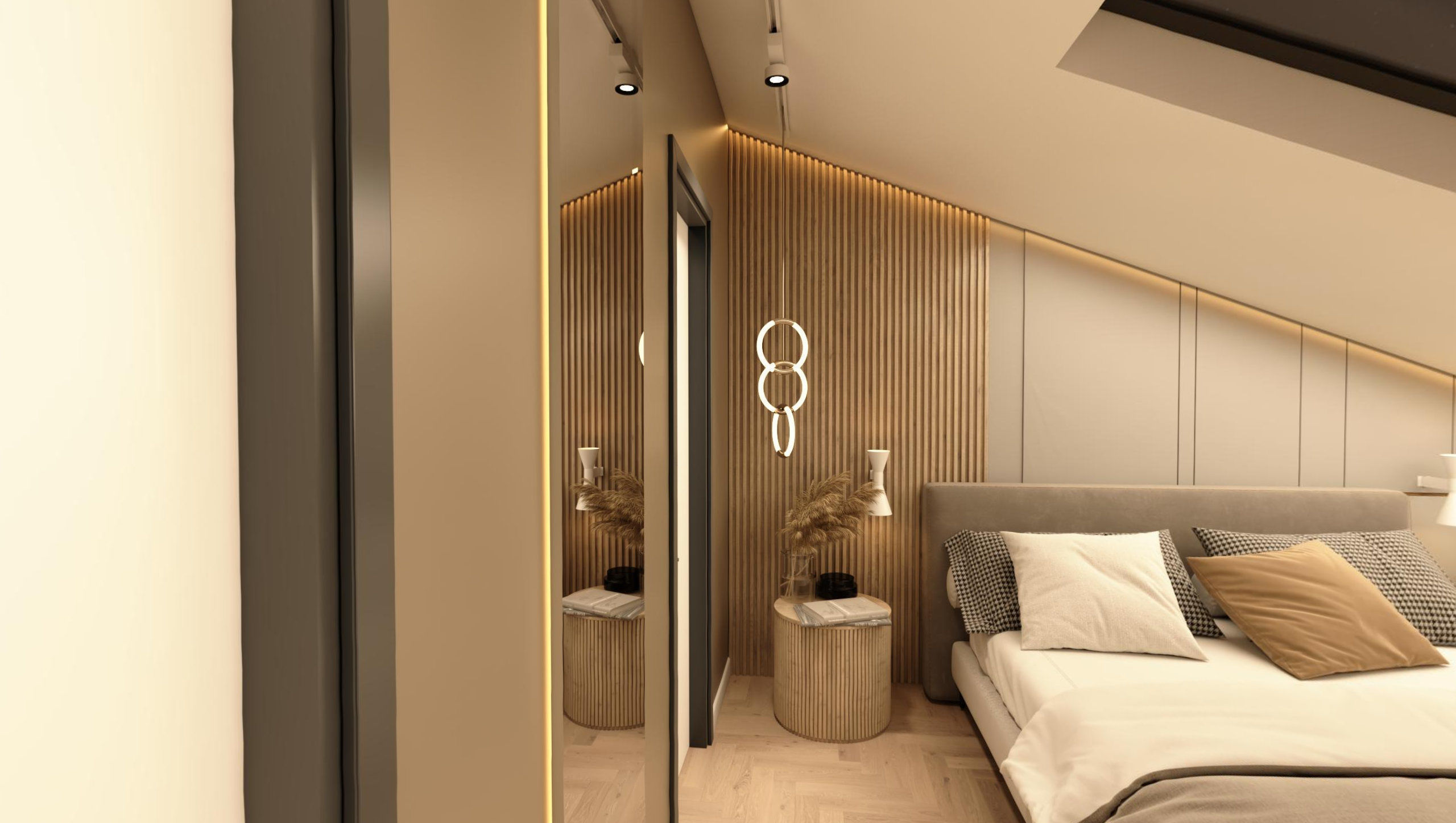 ATTIC ROOM MODERN VILLA 360 VIEW Low-poly 3D model_4