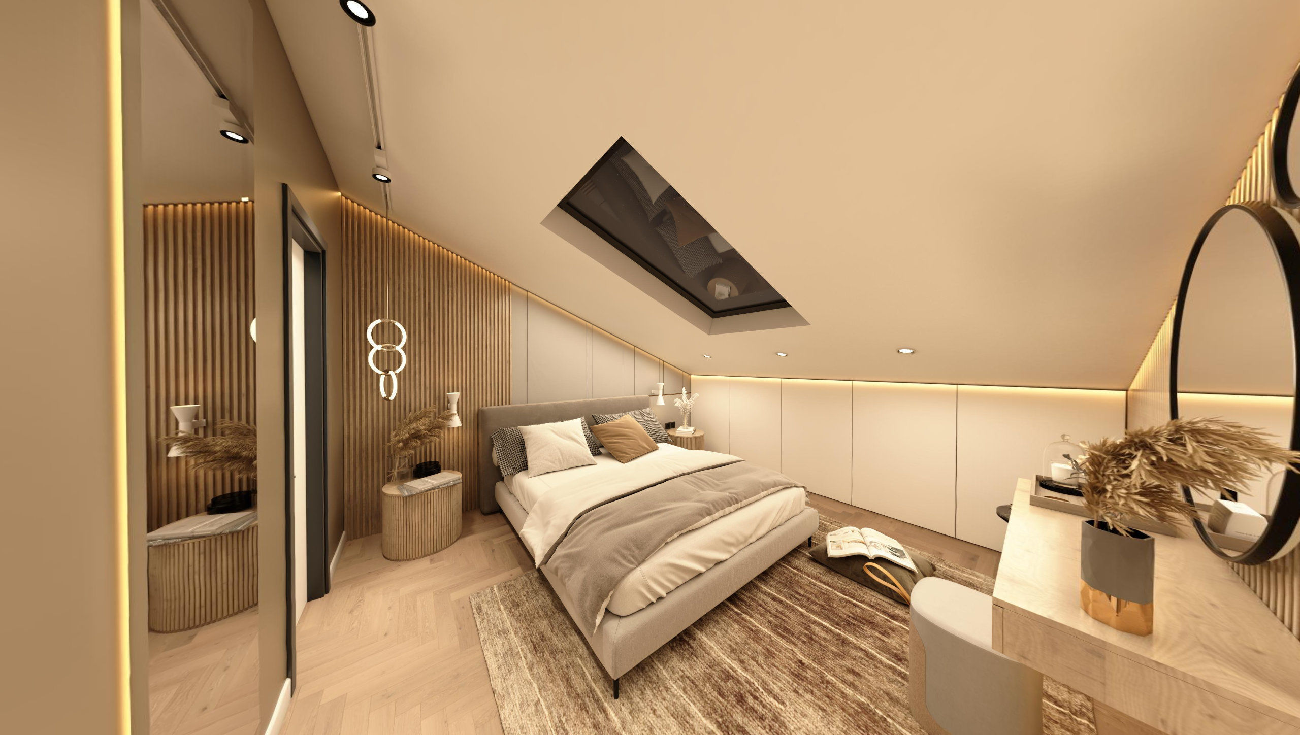 ATTIC ROOM MODERN VILLA 360 VIEW Low-poly 3D model_7