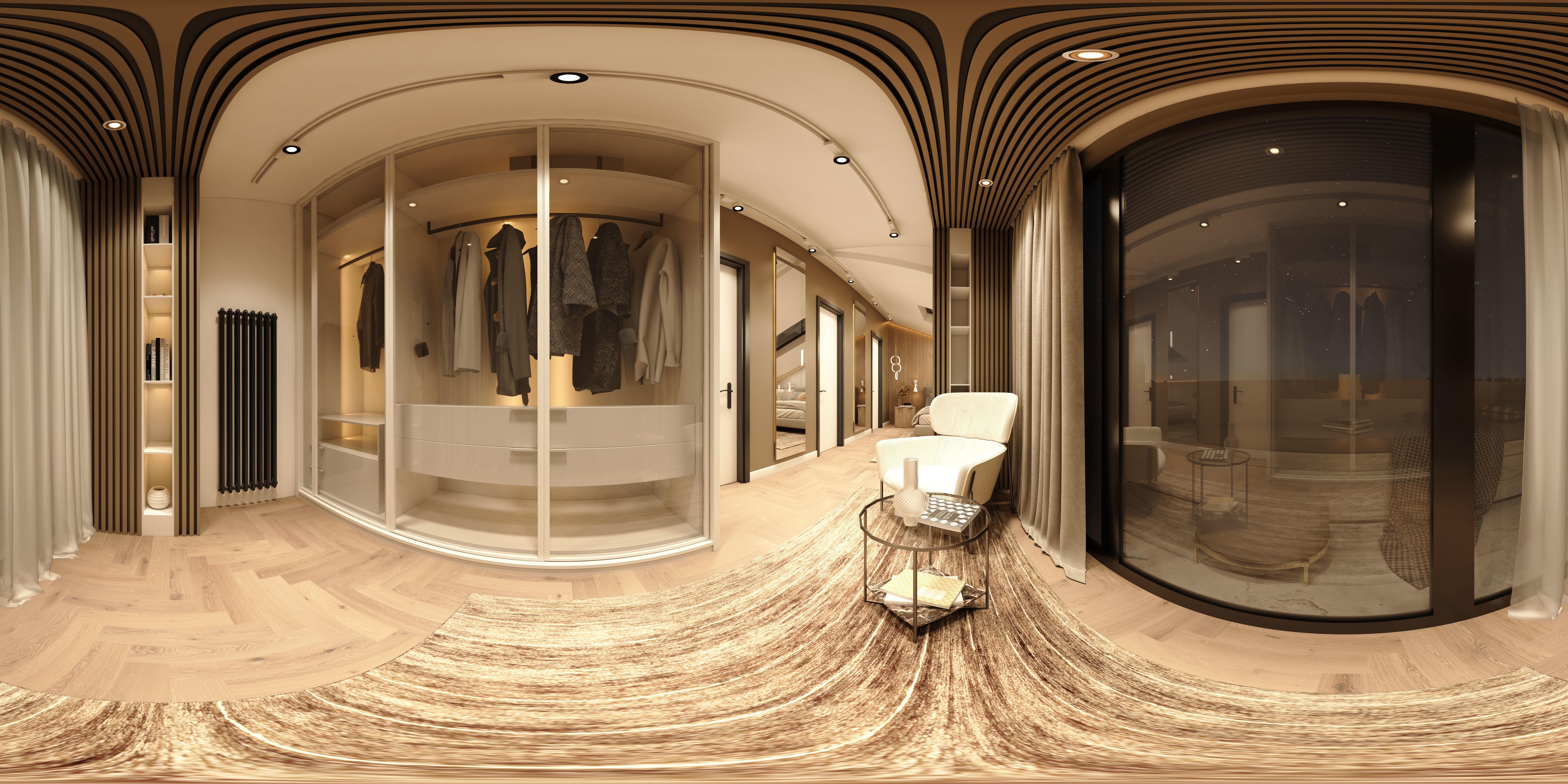 ATTIC ROOM MODERN VILLA 360 VIEW Low-poly 3D model_1