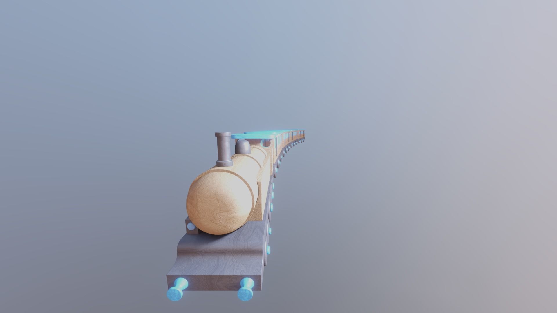 WOODEN TRAINS and CARRIAGES TOY BUNDLE - RogueFilmProductions Low-poly 3D model_3