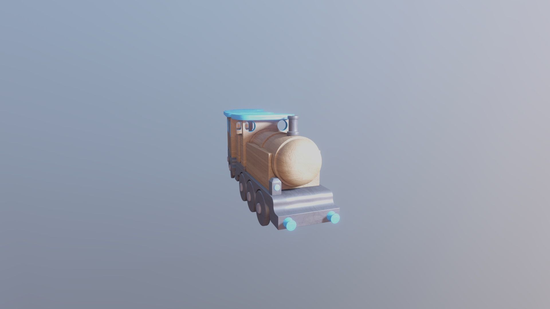 WOODEN TRAINS and CARRIAGES TOY BUNDLE - RogueFilmProductions Low-poly 3D model_4