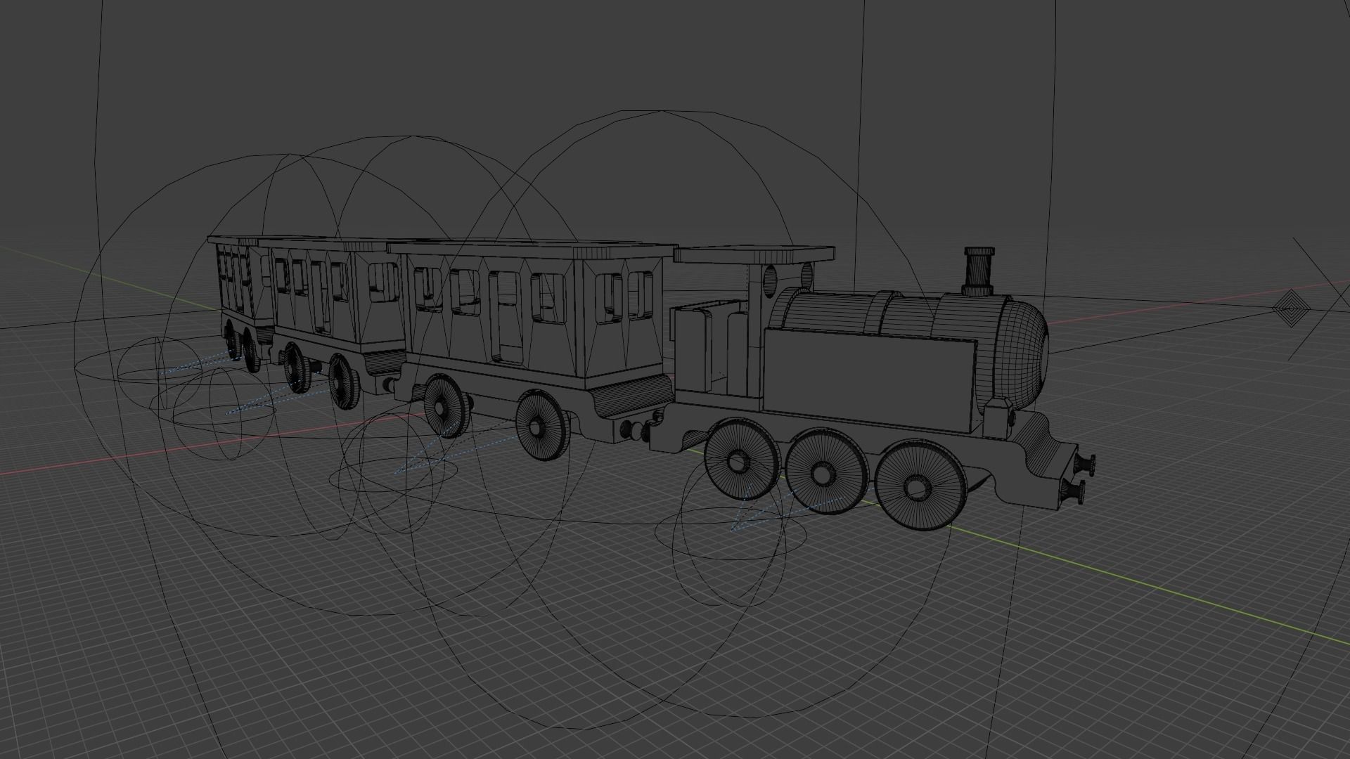 WOODEN TRAINS and CARRIAGES TOY BUNDLE - RogueFilmProductions Low-poly 3D model_27