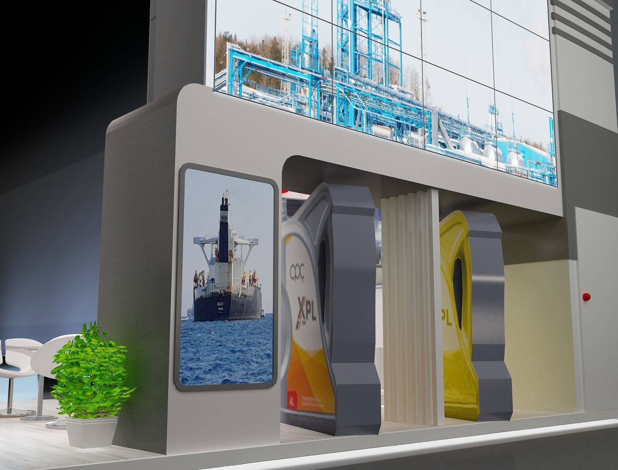 Booth Exhibition Stand a229d 3D model_7