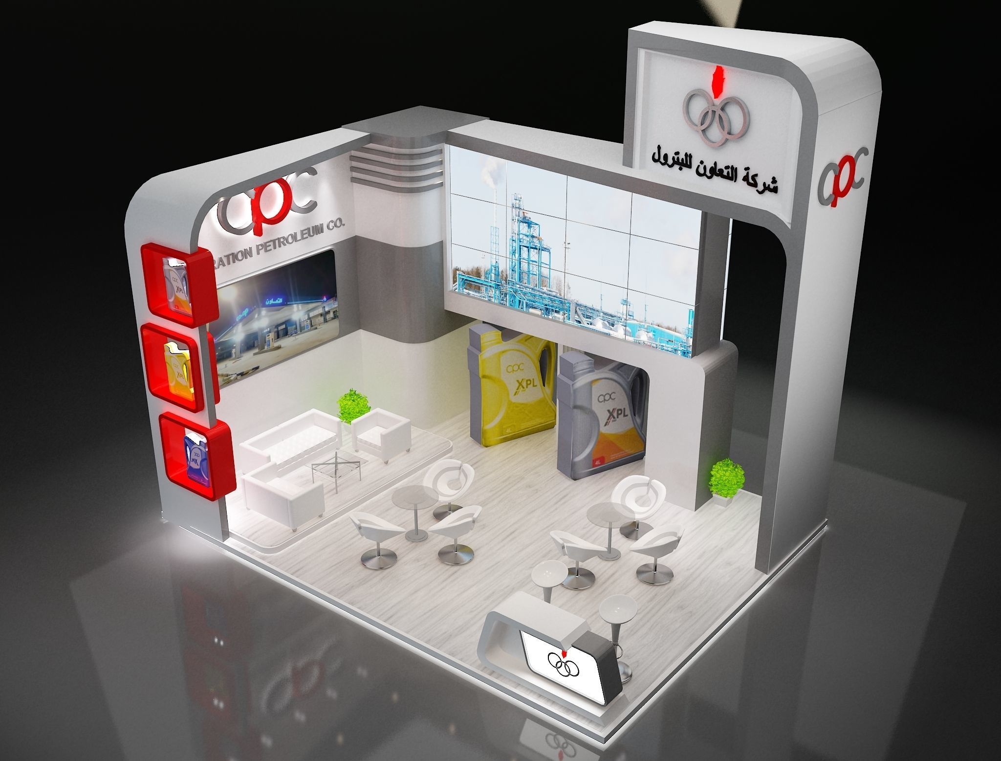 Booth Exhibition Stand a229d 3D model_10