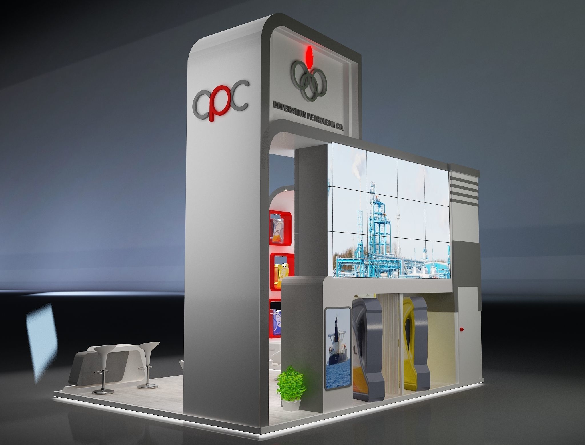 Booth Exhibition Stand a229d 3D model_5