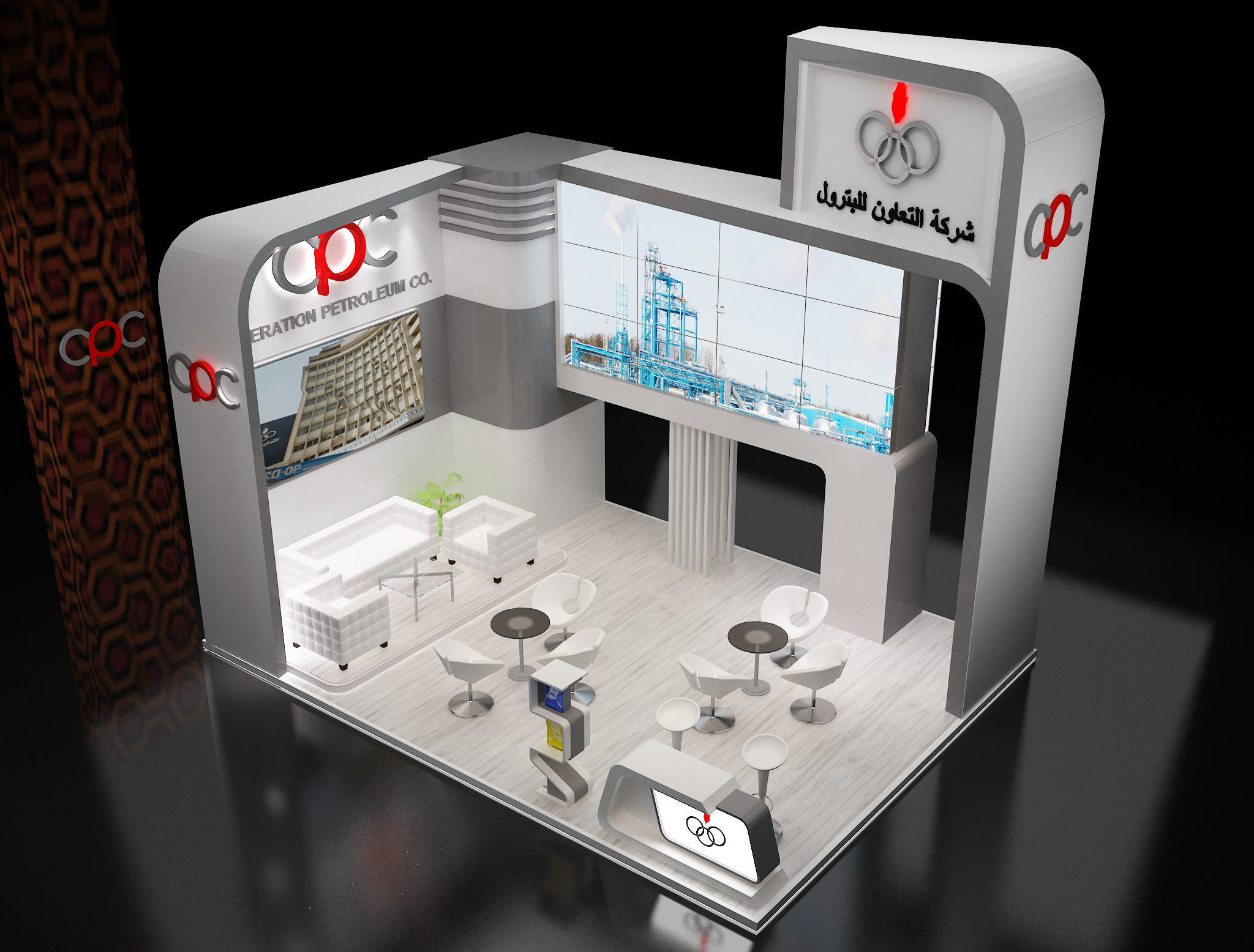 Booth Exhibition Stand a229e 3D model_9