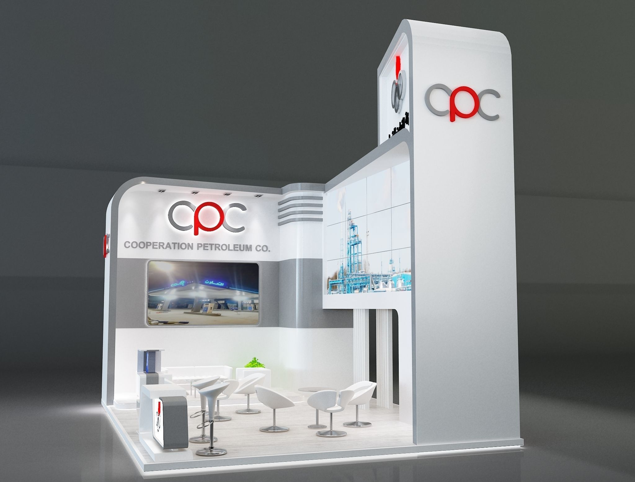 Booth Exhibition Stand a229e 3D model_1