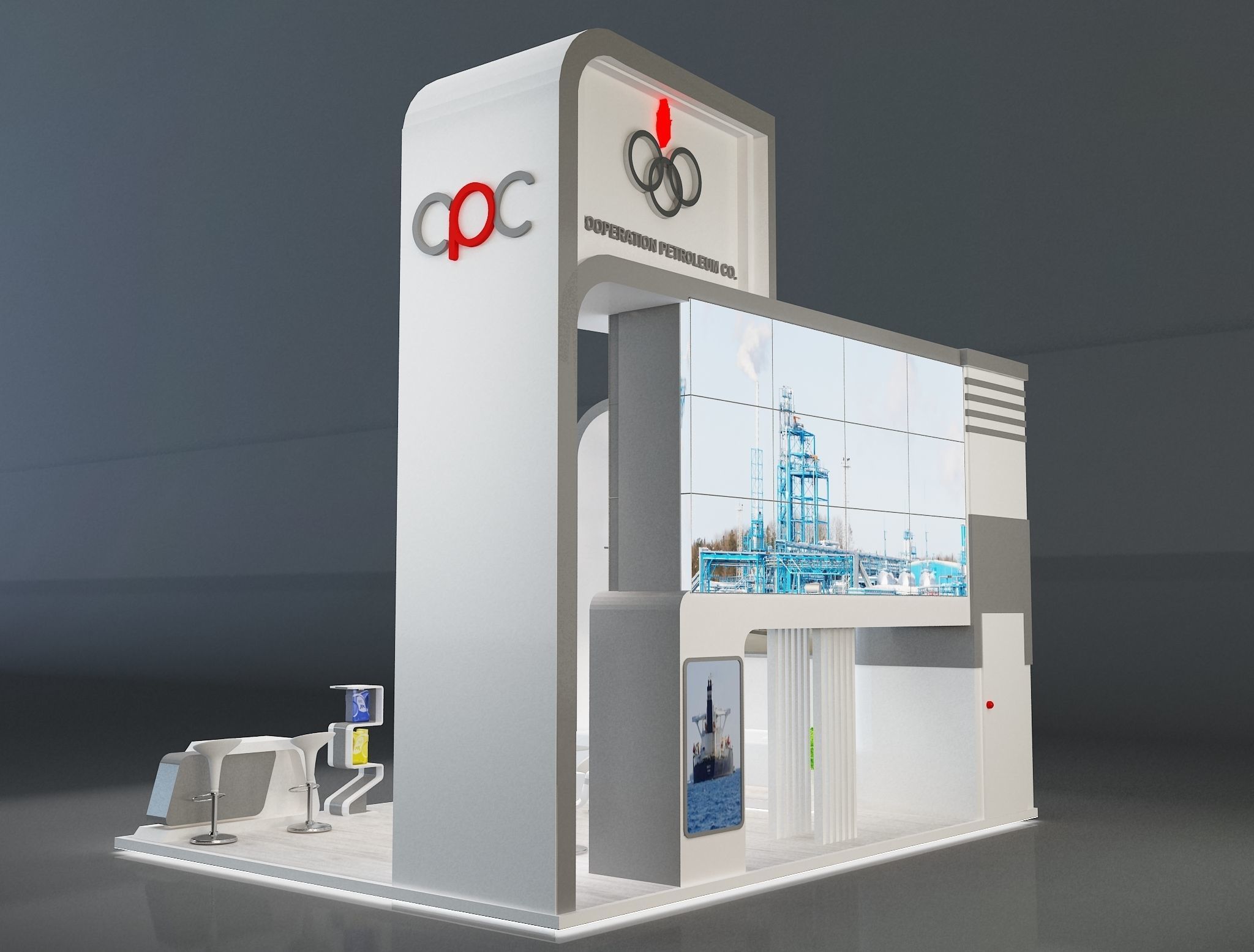 Booth Exhibition Stand a229e 3D model_3