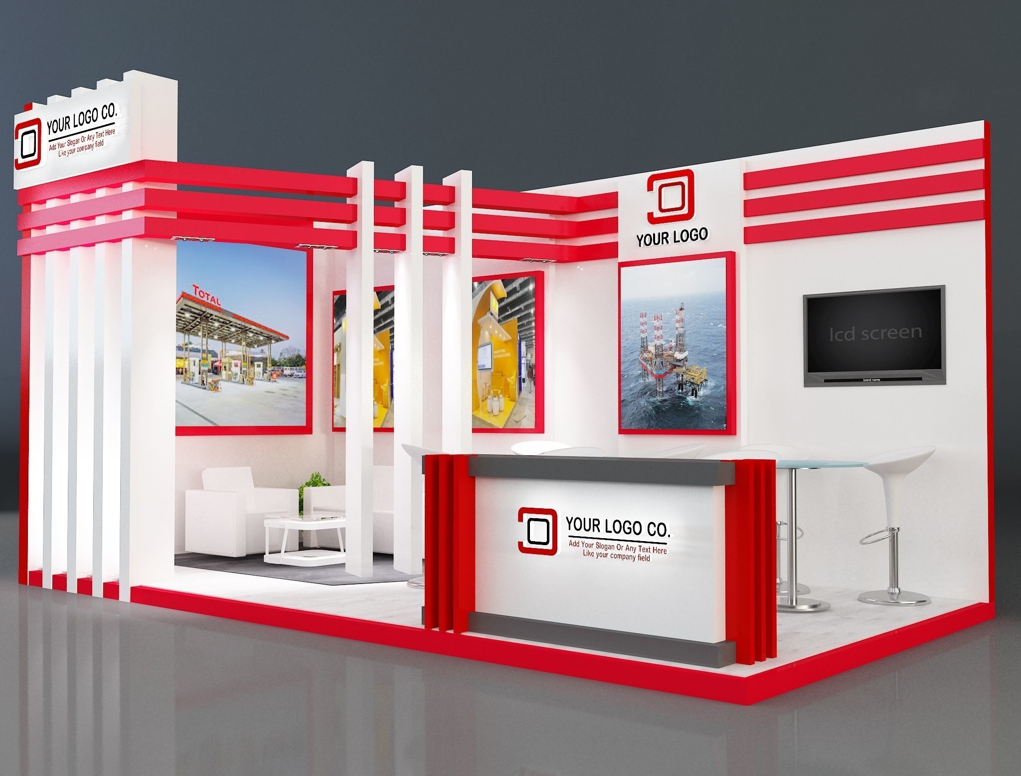 Booth Exhibition Stand a227 3D model_3