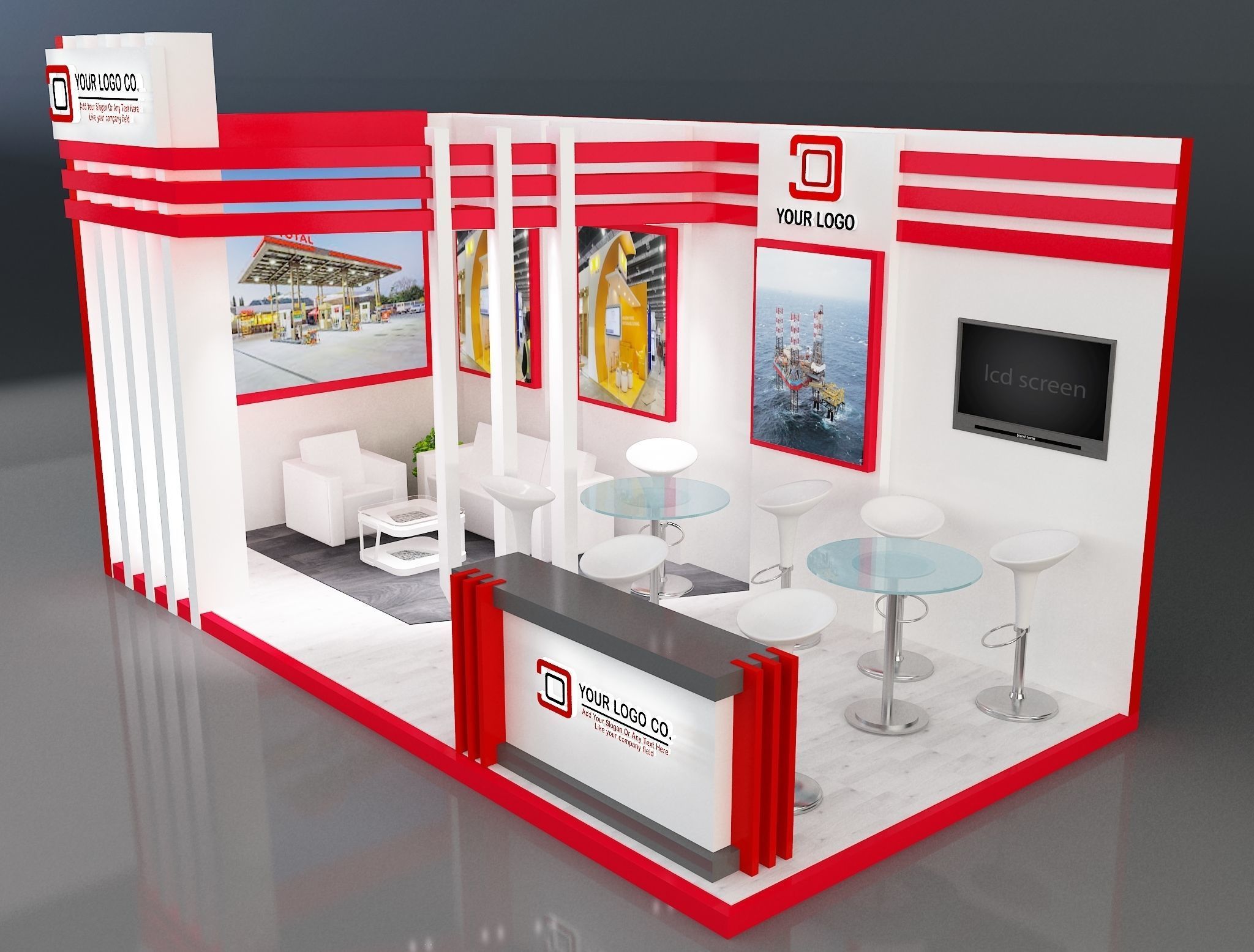 Booth Exhibition Stand a227 3D model_2