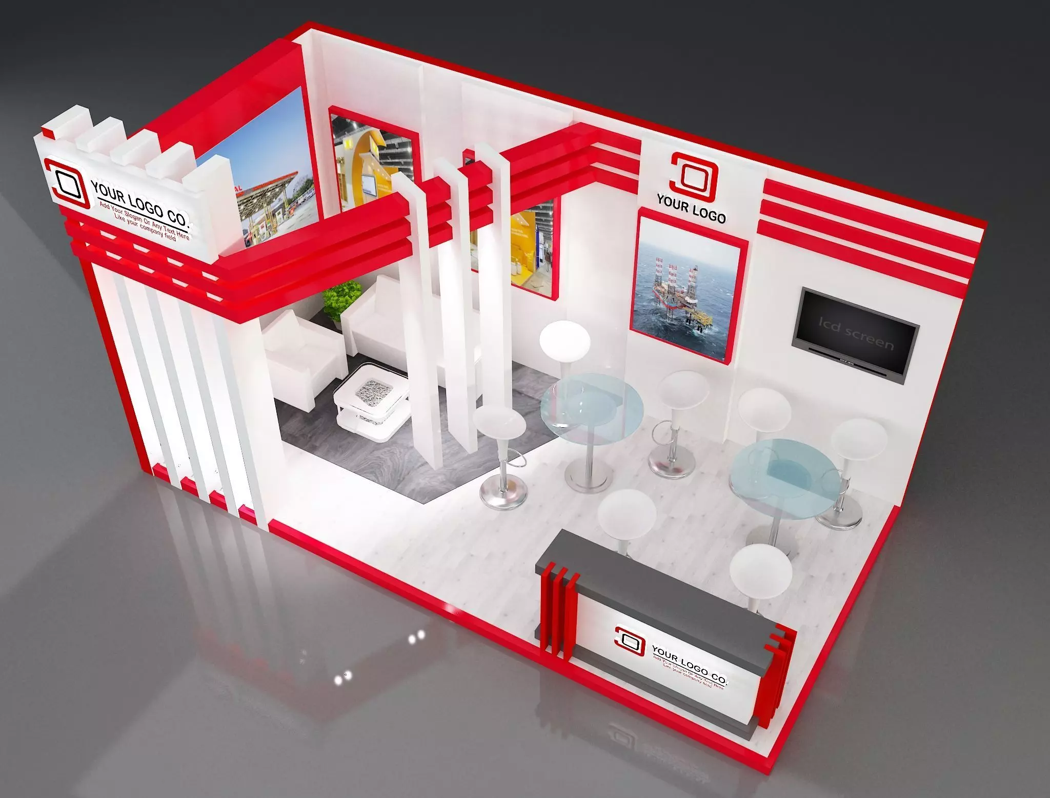 Booth Exhibition Stand a227 3D model_0