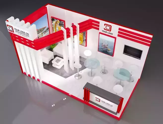 Booth Exhibition Stand a227 3D model