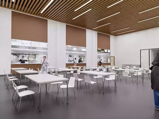  Hospital  Interior canteen restaurant Healthcare  3D model