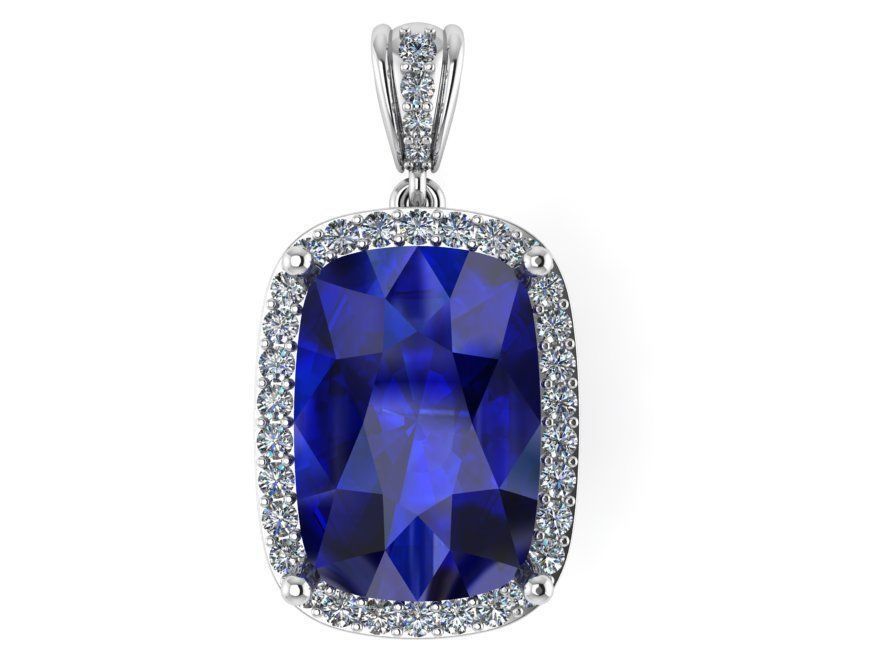 Cushion Halo Pendant 0828 3D print model_2