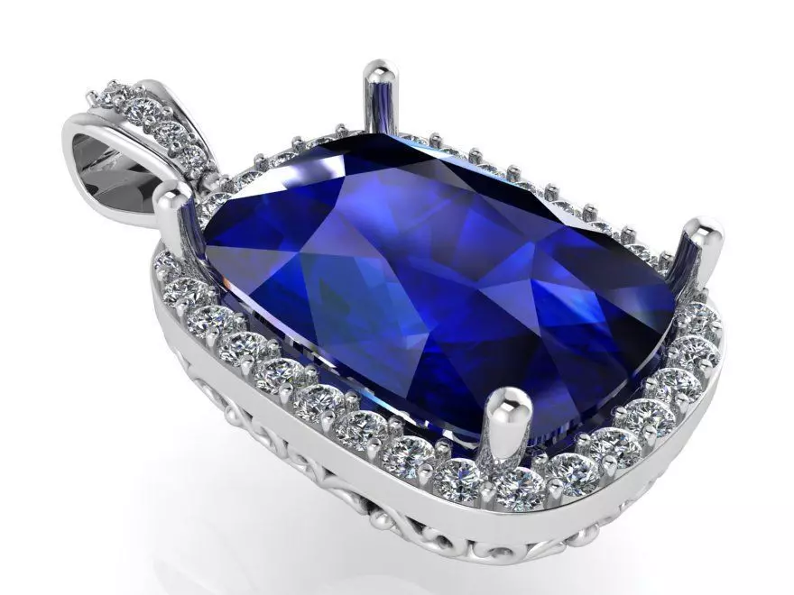 Cushion Halo Pendant 0828 3D print model_0