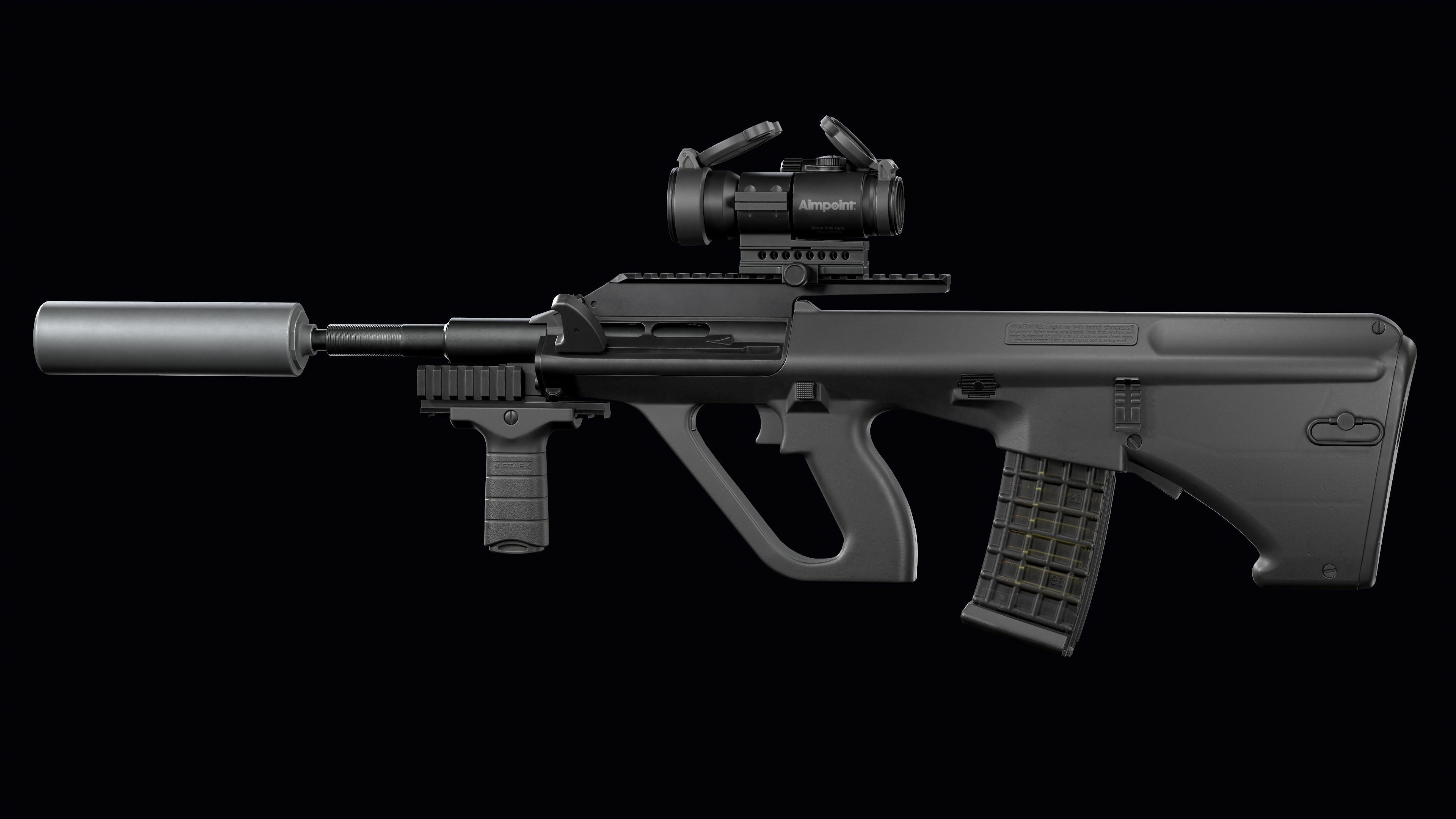Tactical modular assault rifle Bullpup Steyr AUG A3 Low-poly 3D model_19