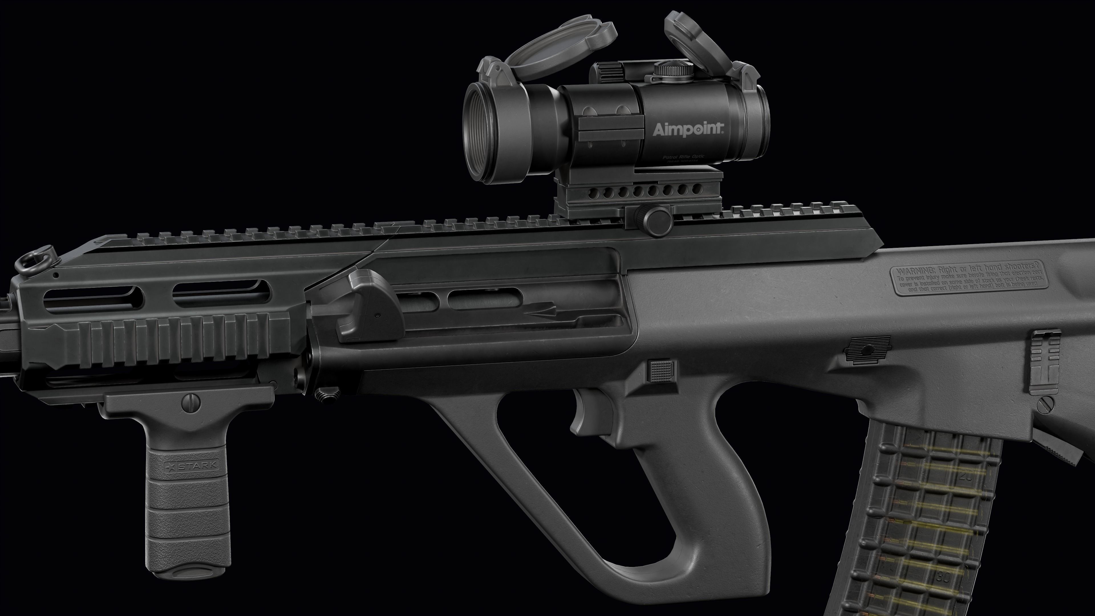 Tactical modular assault rifle Bullpup Steyr AUG A3 Low-poly 3D model_25