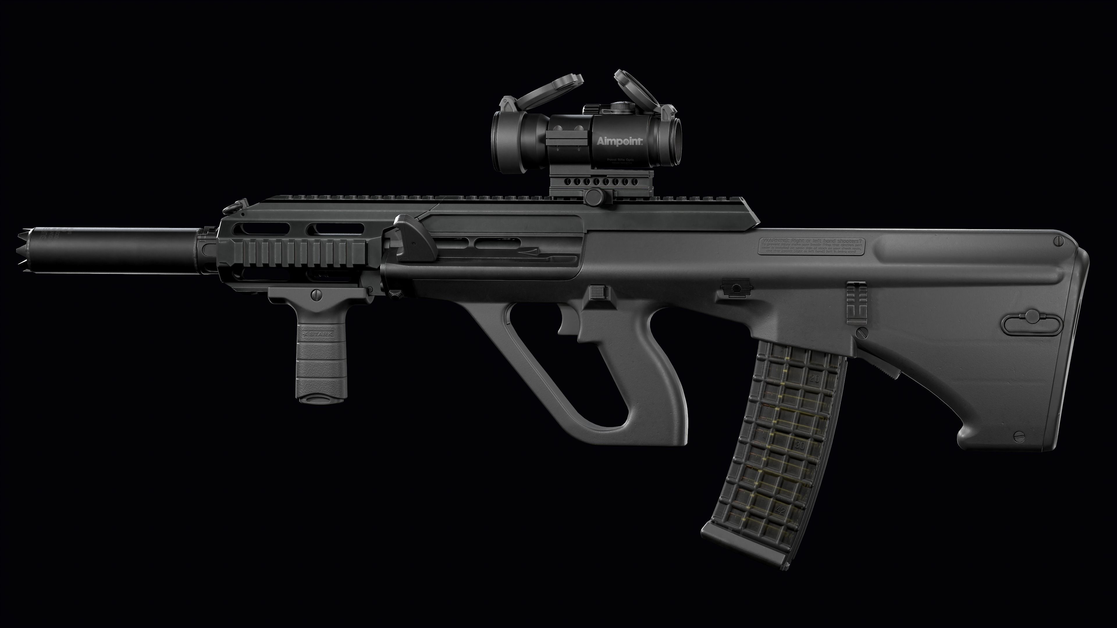 Tactical modular assault rifle Bullpup Steyr AUG A3 Low-poly 3D model_20