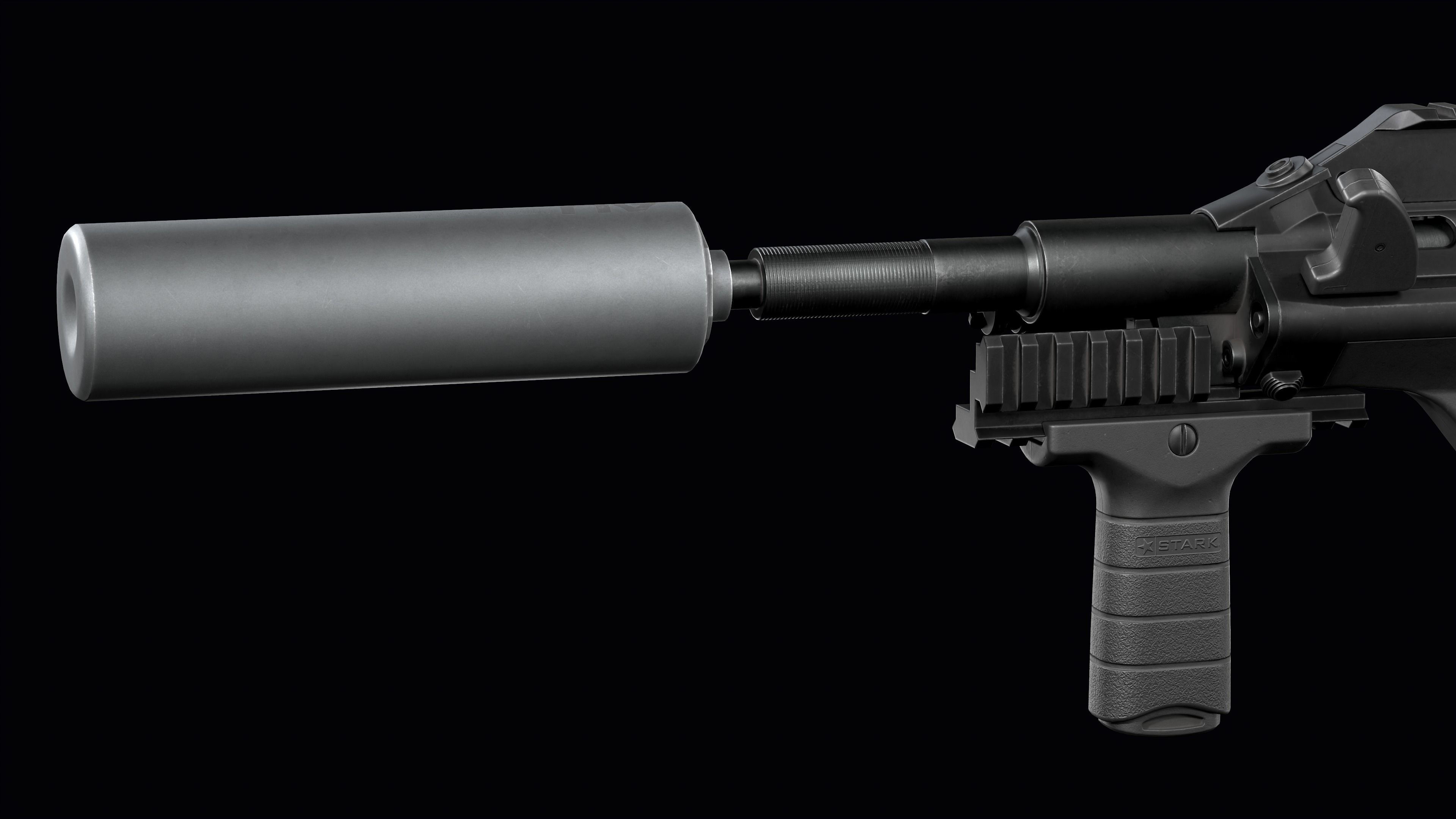 Tactical modular assault rifle Bullpup Steyr AUG A3 Low-poly 3D model_33