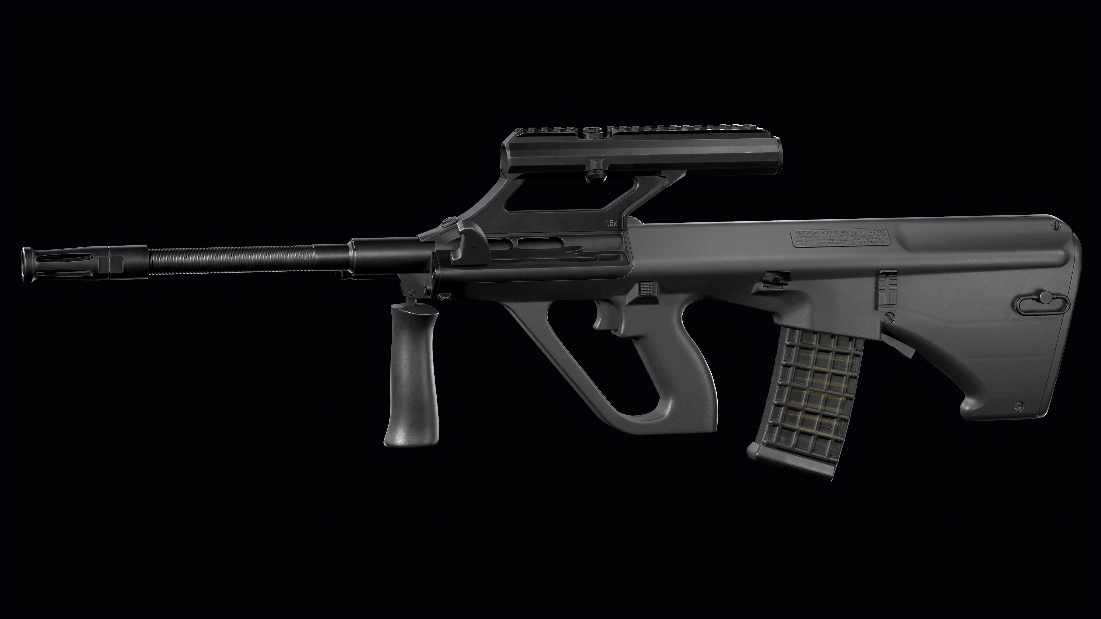Tactical modular assault rifle Bullpup Steyr AUG A3 Low-poly 3D model_9