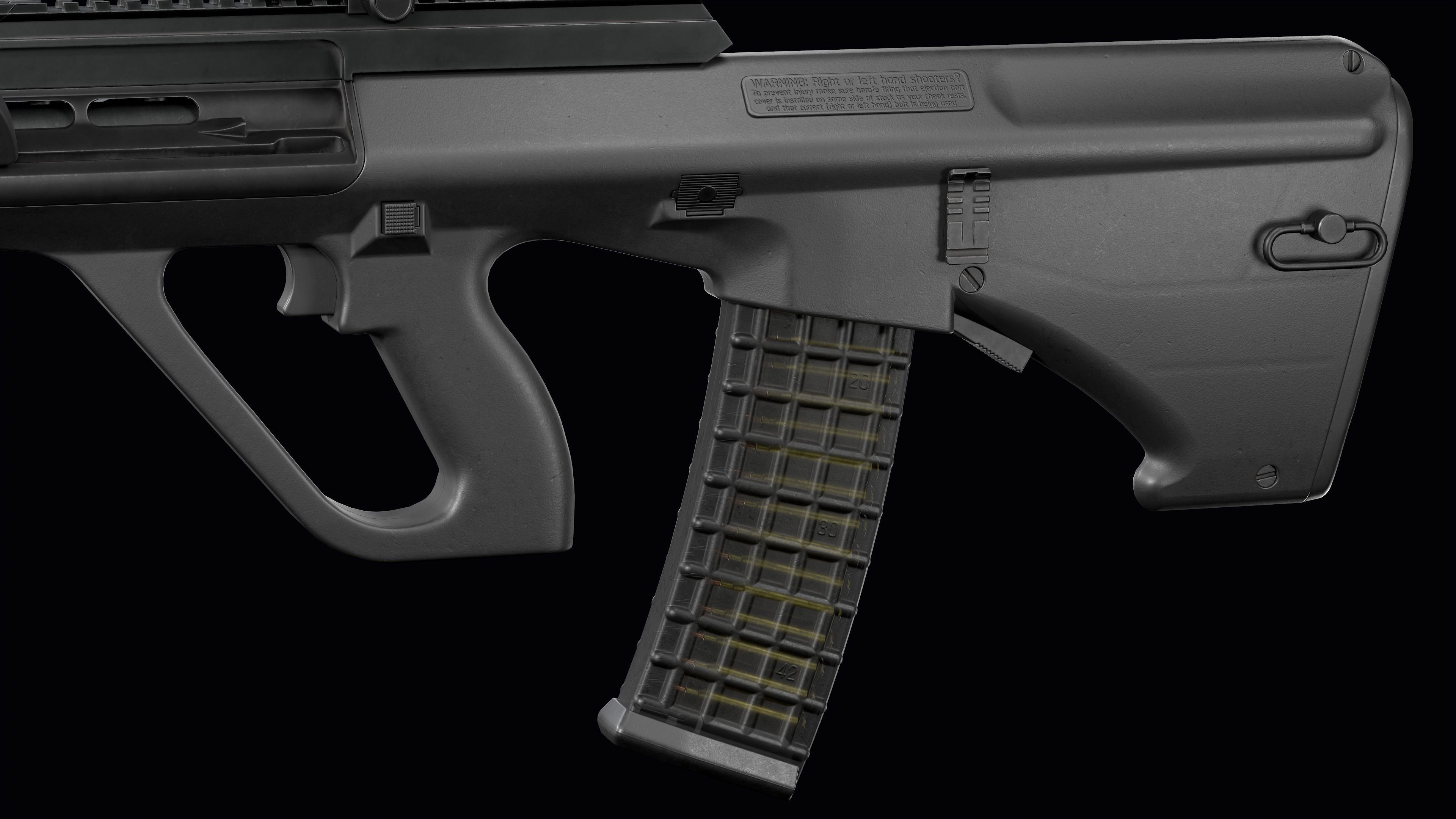 Tactical modular assault rifle Bullpup Steyr AUG A3 Low-poly 3D model_22