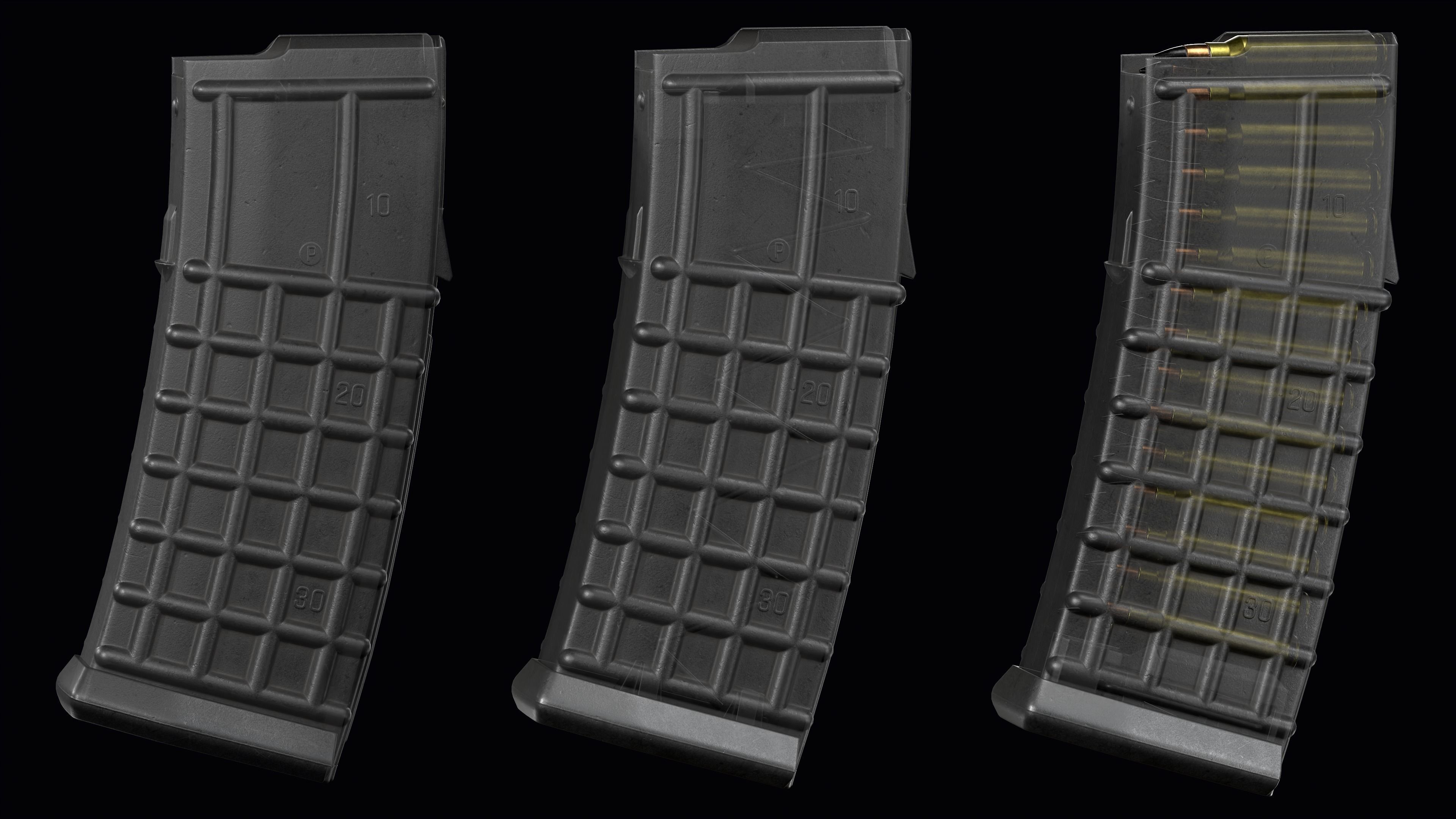 Tactical modular assault rifle Bullpup Steyr AUG A3 Low-poly 3D model_46