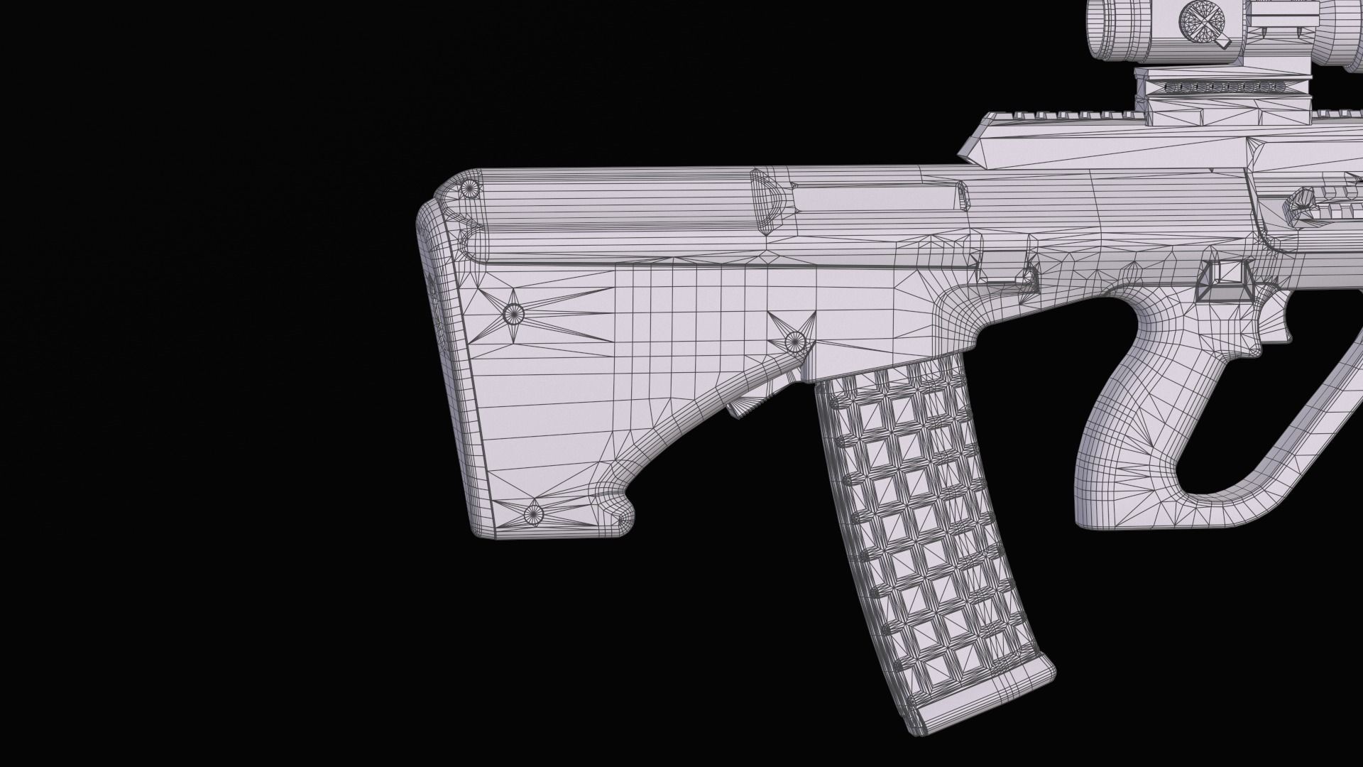 Tactical modular assault rifle Bullpup Steyr AUG A3 Low-poly 3D model_64