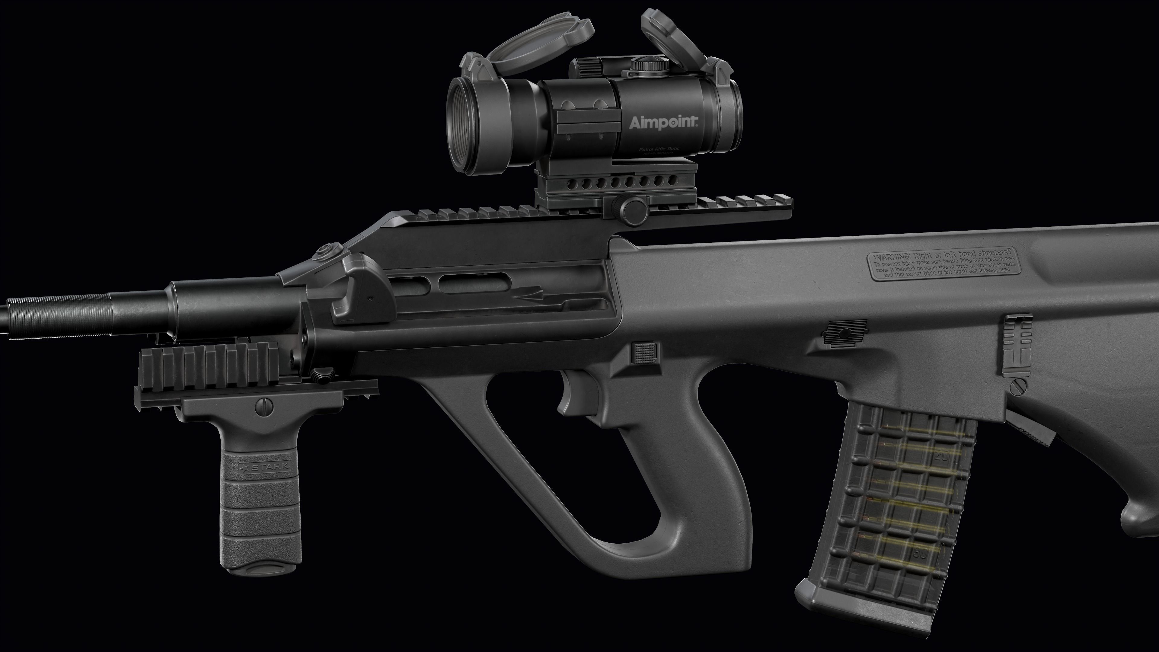 Tactical modular assault rifle Bullpup Steyr AUG A3 Low-poly 3D model_24