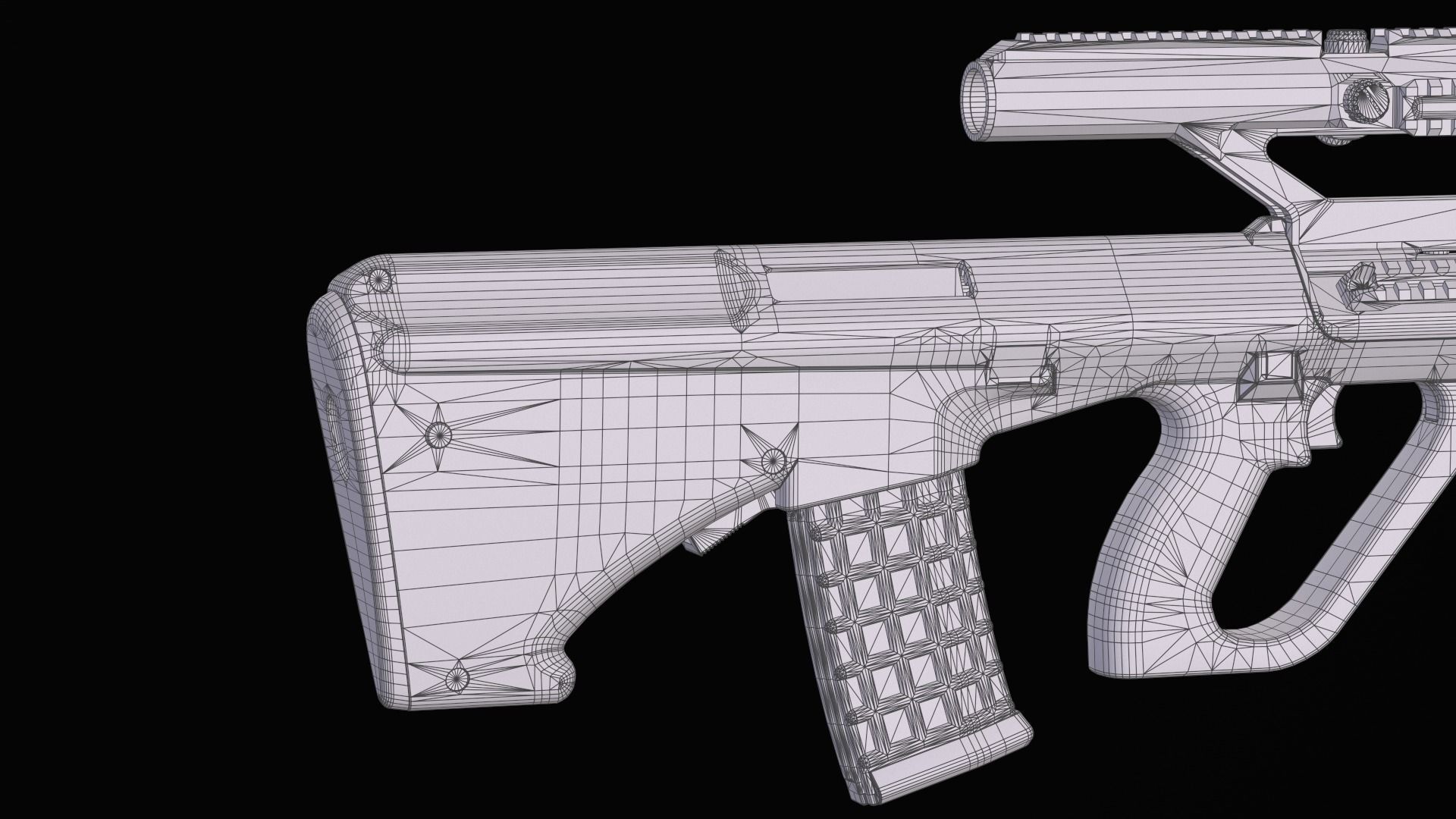 Tactical modular assault rifle Bullpup Steyr AUG A3 Low-poly 3D model_62