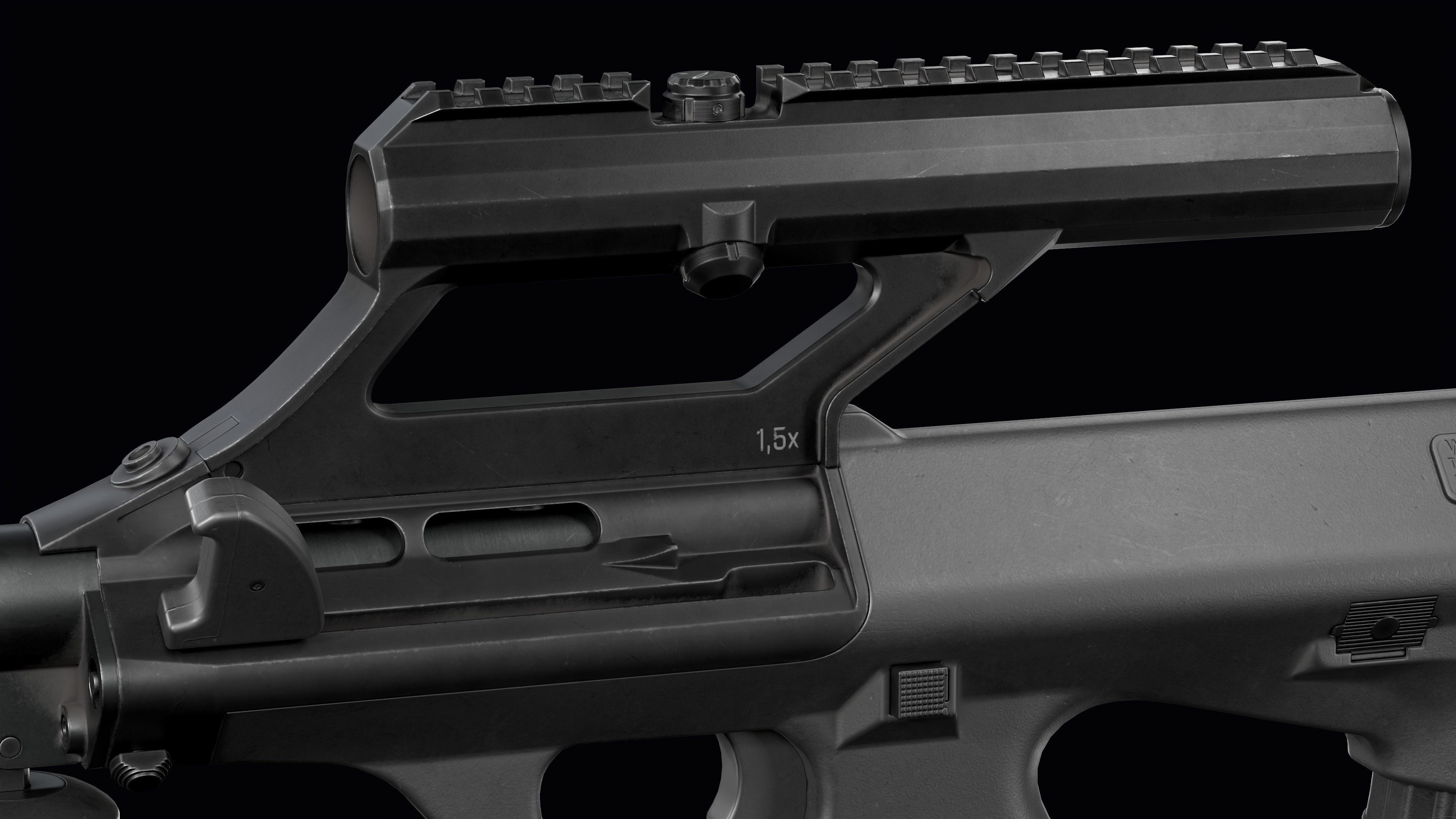 Tactical modular assault rifle Bullpup Steyr AUG A3 Low-poly 3D model_26