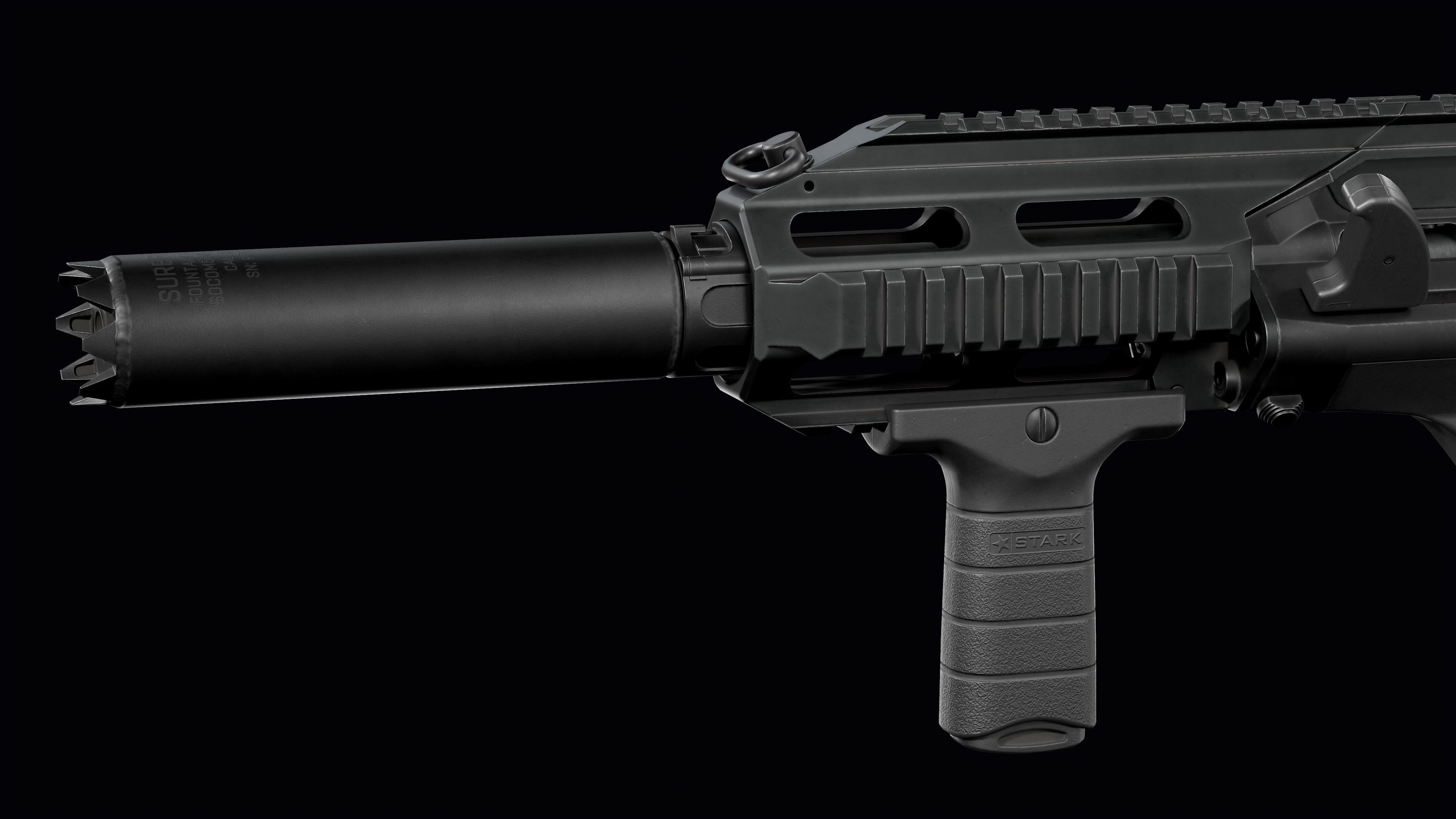 Tactical modular assault rifle Bullpup Steyr AUG A3 Low-poly 3D model_34