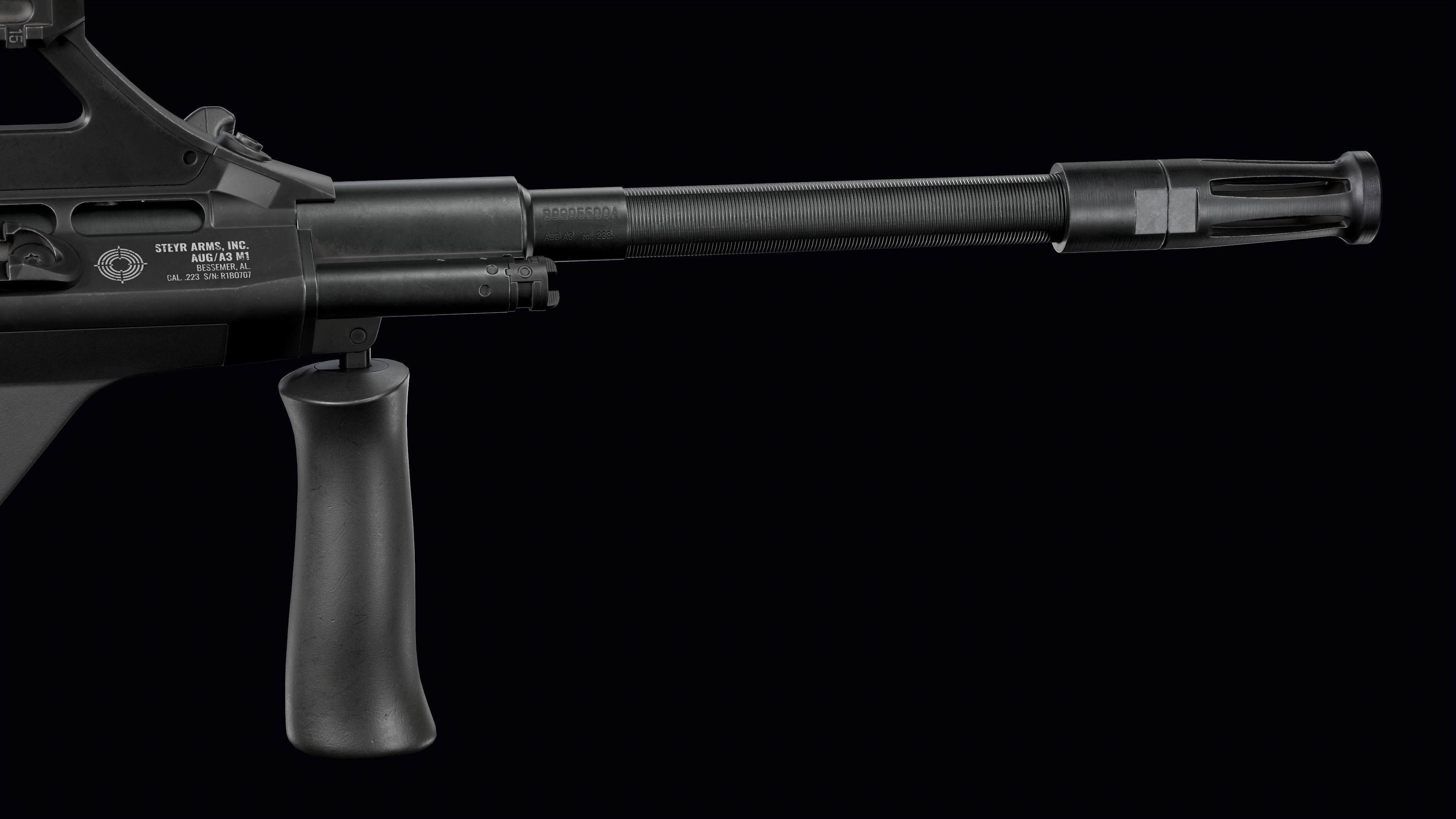 Tactical modular assault rifle Bullpup Steyr AUG A3 Low-poly 3D model_43