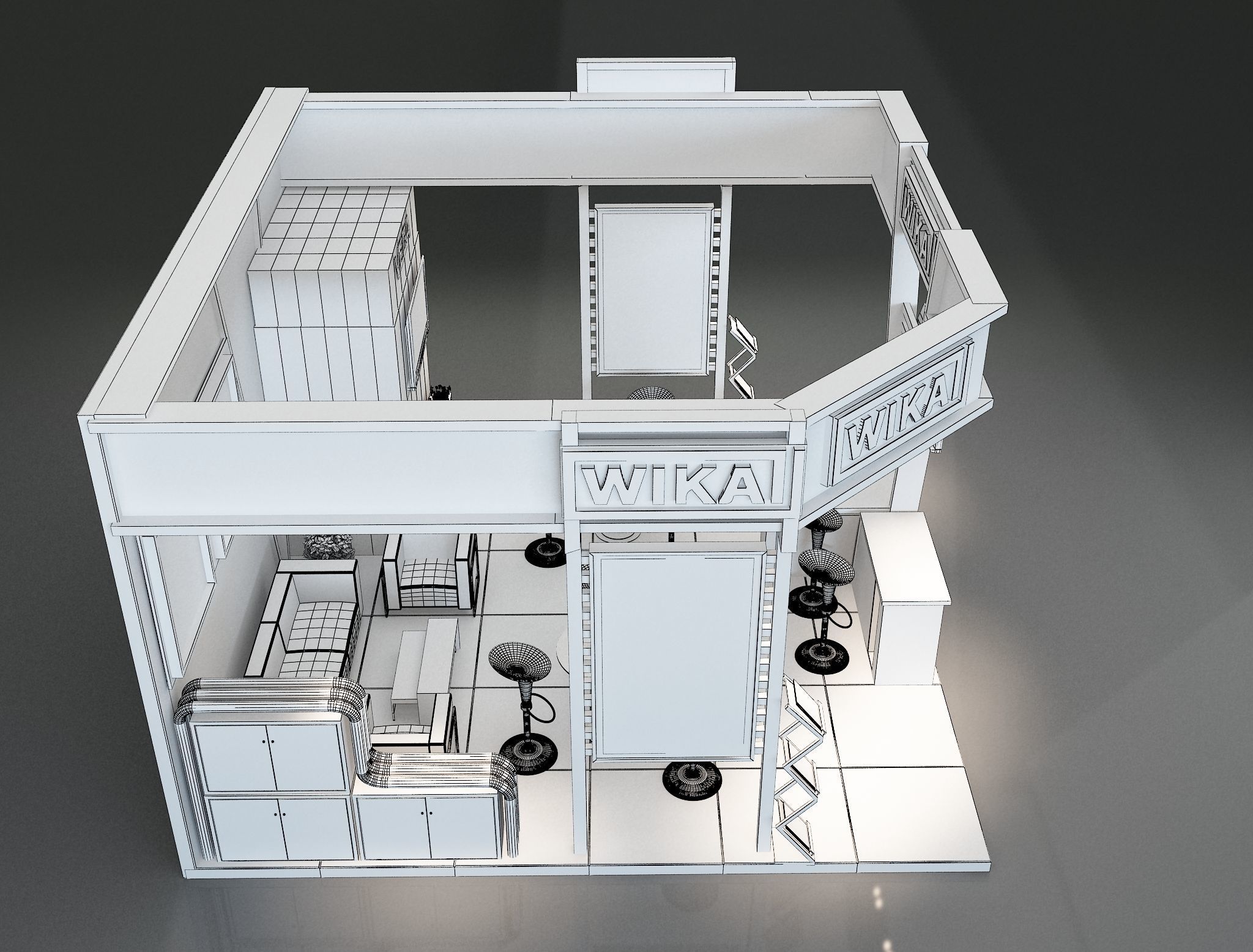 Booth Exhibition Stand a223 3D model_11