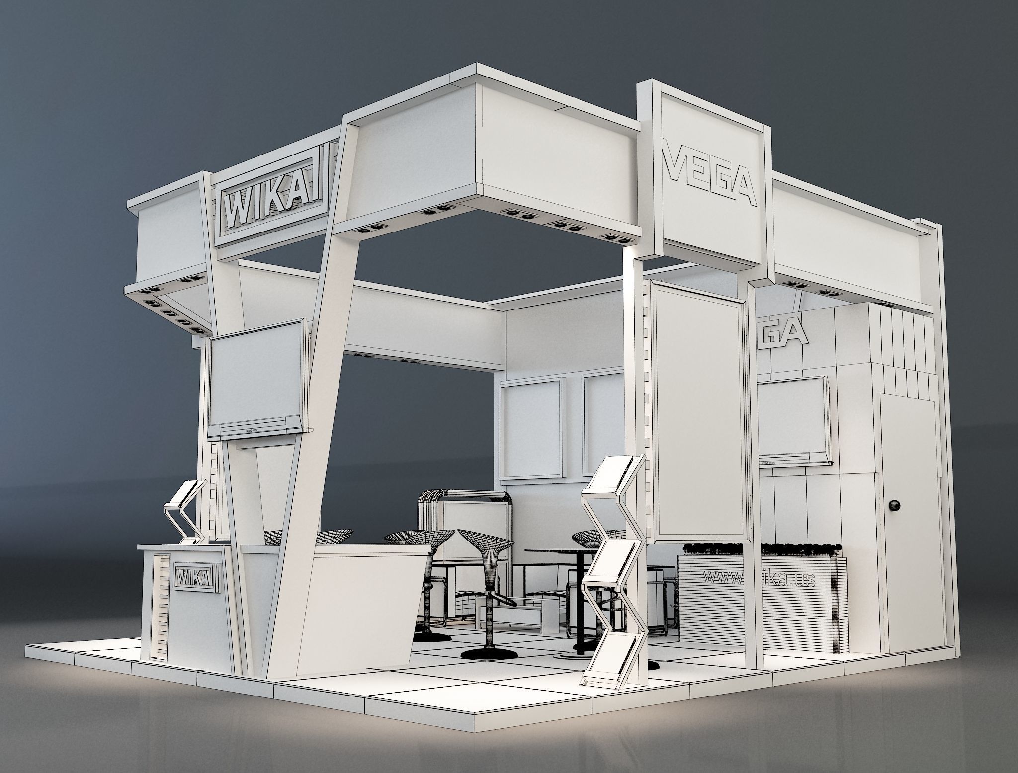 Booth Exhibition Stand a223 3D model_3