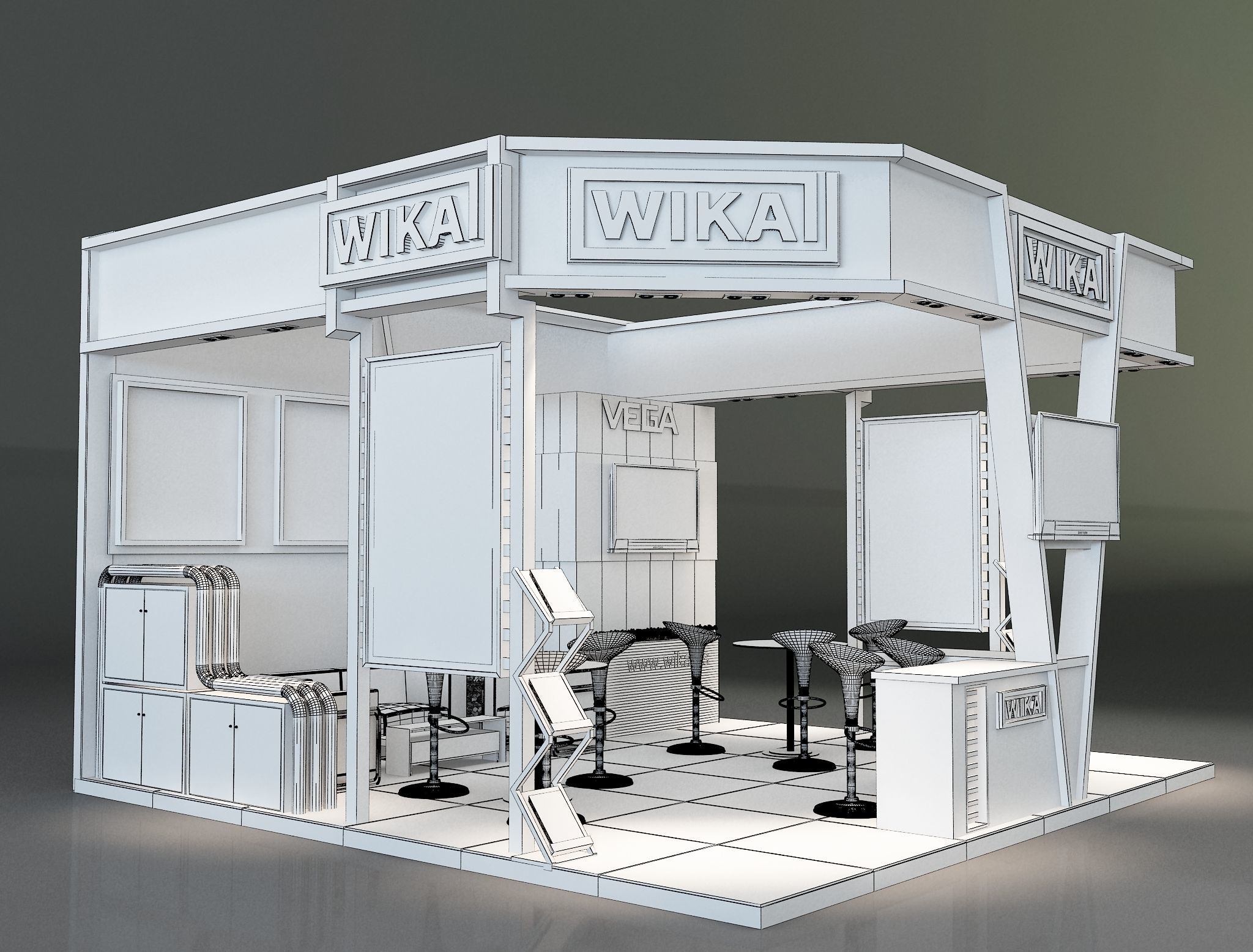 Booth Exhibition Stand a223 3D model_1