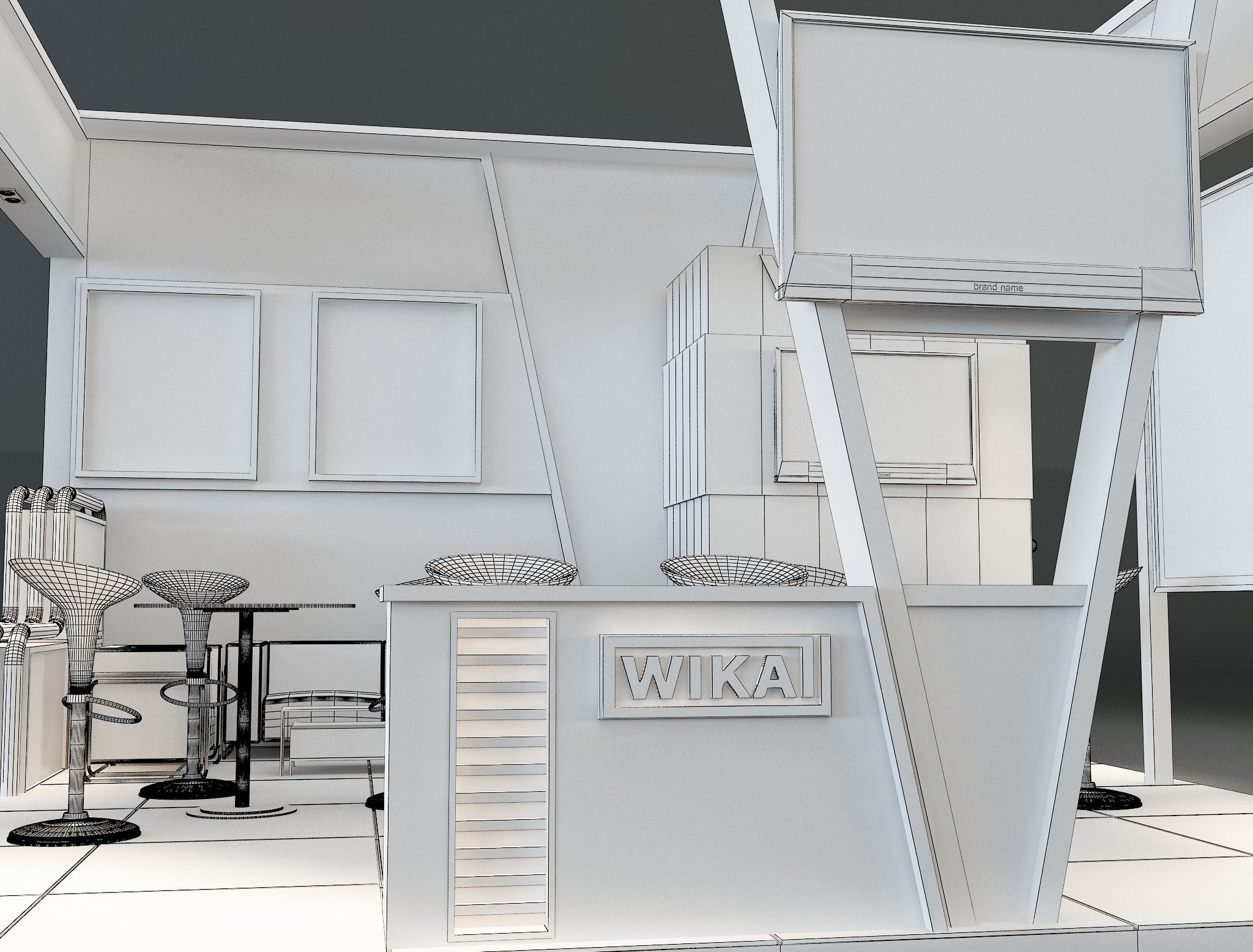 Booth Exhibition Stand a223 3D model_17