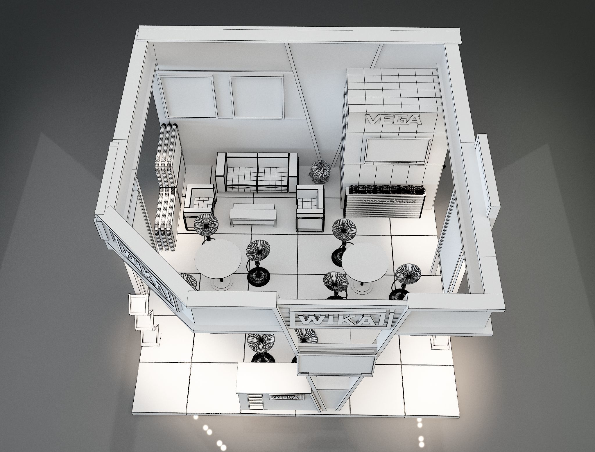 Booth Exhibition Stand a223 3D model_13