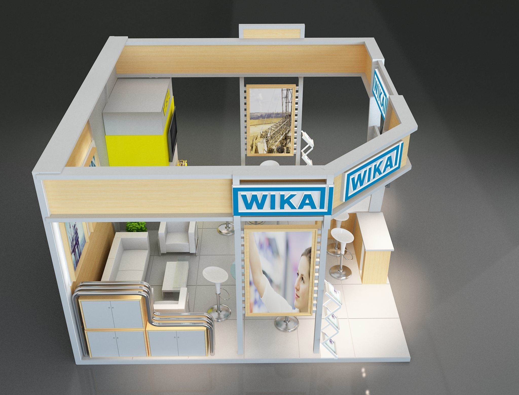 Booth Exhibition Stand a223 3D model_10