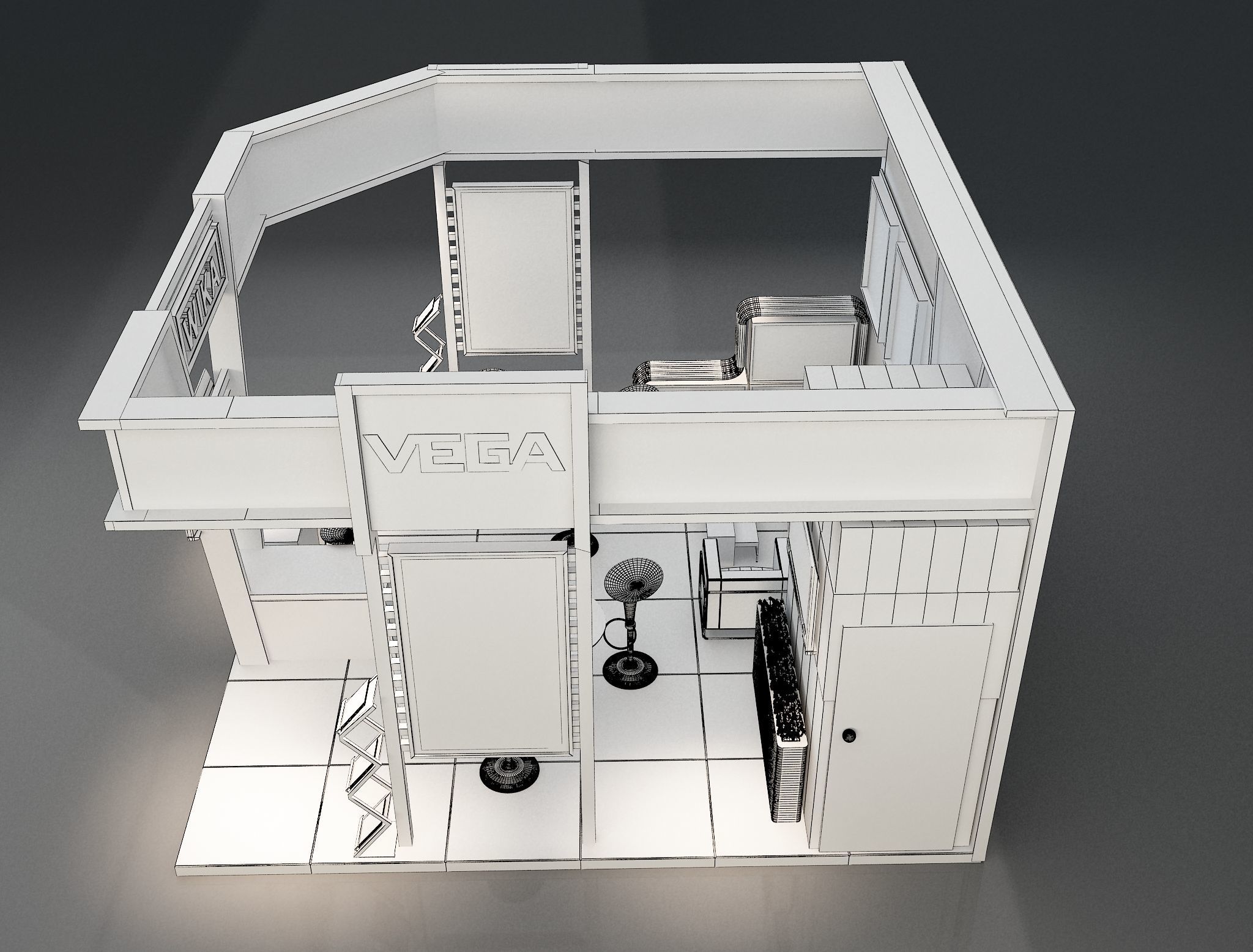 Booth Exhibition Stand a223 3D model_15