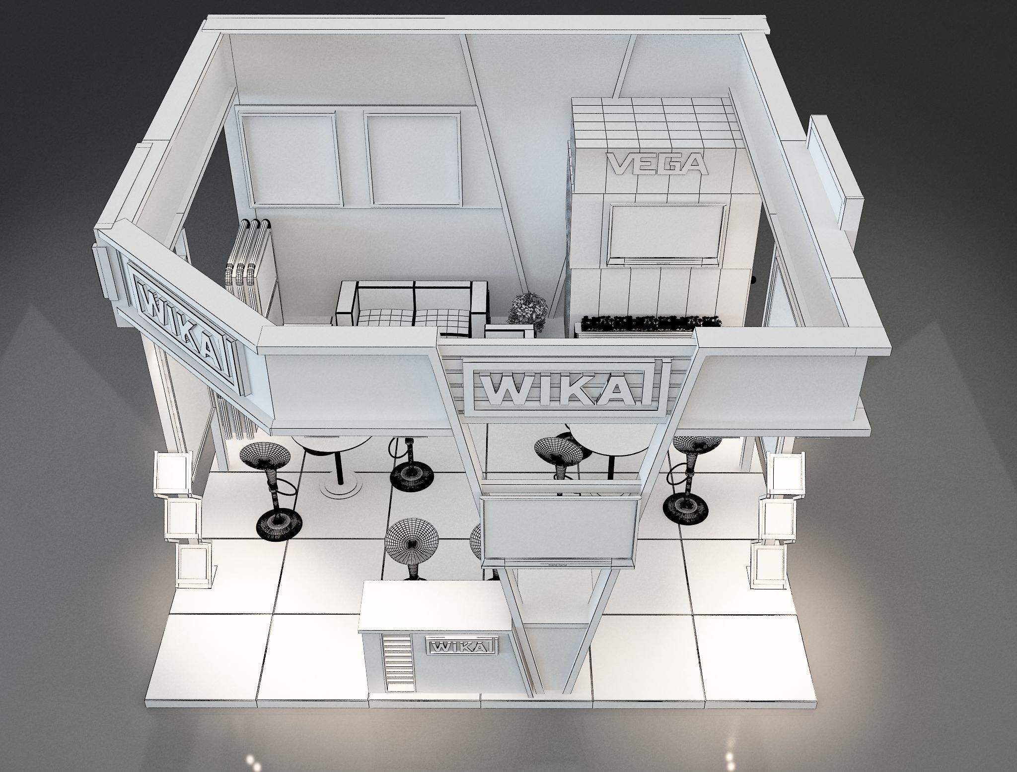 Booth Exhibition Stand a223 3D model_5